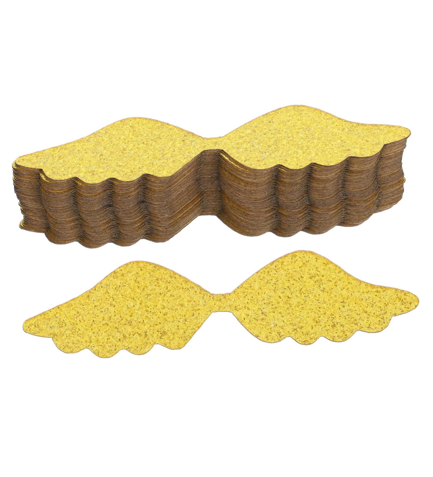 RUNROTOO 50pcs Chocolate Decoration Golden Wings Decoration Chocolate Cake Wings Gold Wings for Cake Party Wings Wedding Decor Party Accessories Dessert Paper Chocolate Stick - Buy Online on GoSupps.com