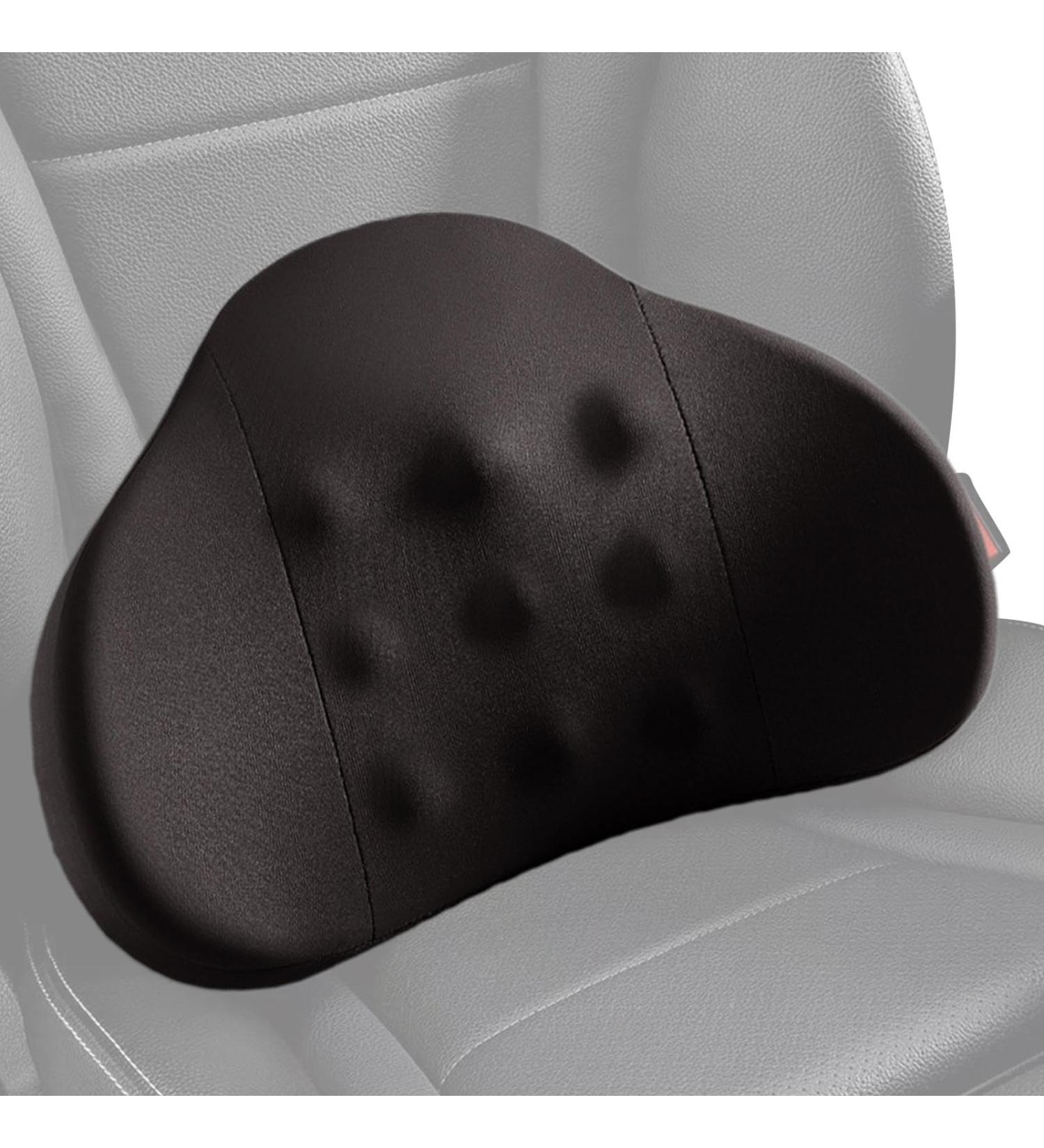 Car Seat Back Support | Driving Lumbar Support Cushion | Comfortable Lumbar Support Pillow for Car Ergonomic Back Cushion for Workplace Black - Buy Online on GoSupps.com