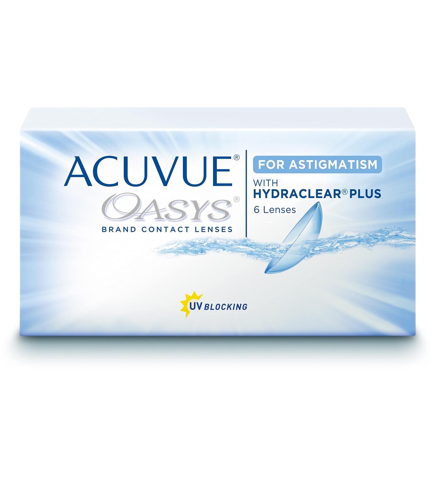 Acuvue Oasys for Astigmatism - 2-Week Contact Lenses (-3.25 Dpt Cyl -0.75 BC 8.6) | UV Protection & Comfort - 6 Lenses - Buy Online on GoSupps.com