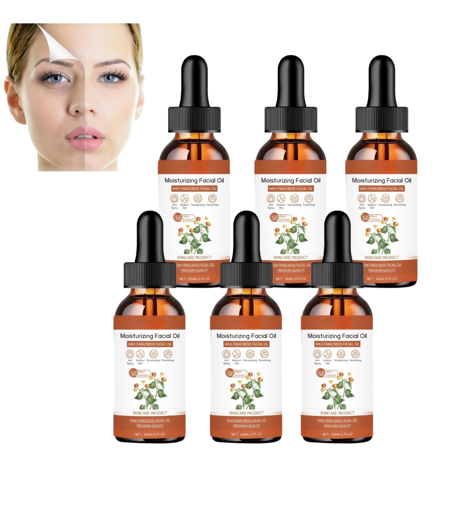 Huile pour le visage Paracress huile pour le visage anti- ge 100% biologique s rum hydratant anti-rides huile naturelle hydratante claircissante pour tous les types de peau (6pcs) - Buy Online on GoSupps.com