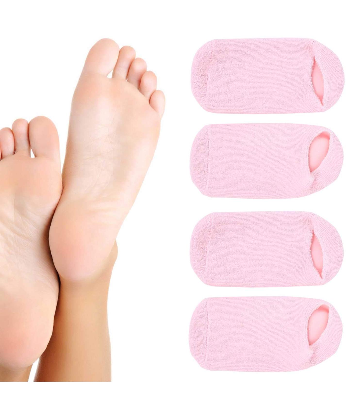 Essential Oil Gel Socks - 4 Pack Moisturizing Anti-Crack Foot Care for Men & Women | Deep Hydrating Beauty Salon Treatment - Buy Online on GoSupps.com