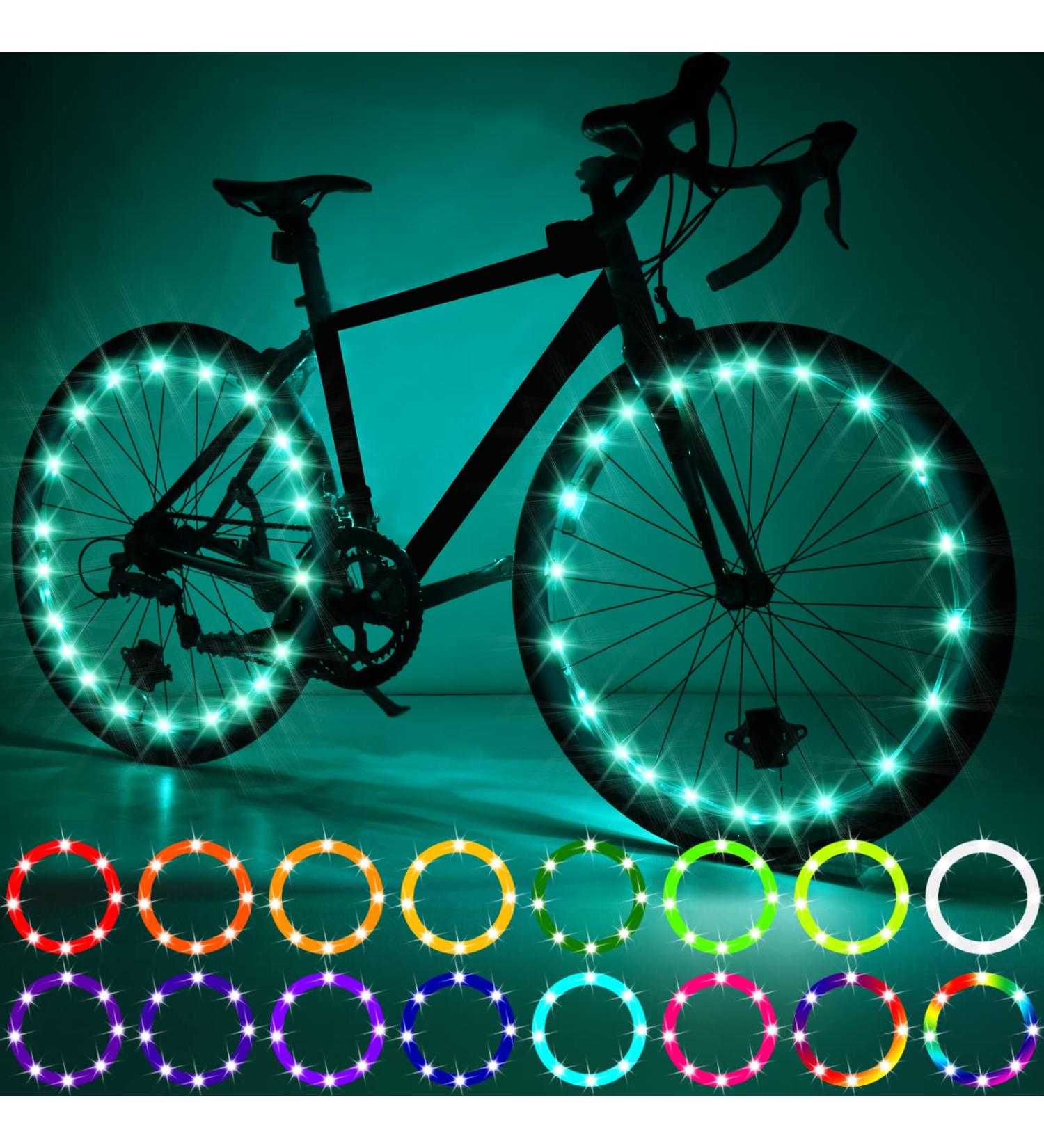Waybelive 2 Pack LED Bike Wheel Light - Remote Control Tire LED Light | 16 Color Change | Waterproof & Super Bright | Ideal for Night Riding | Great Gift for Kids (2 Tires) - Buy Online on GoSupps.com