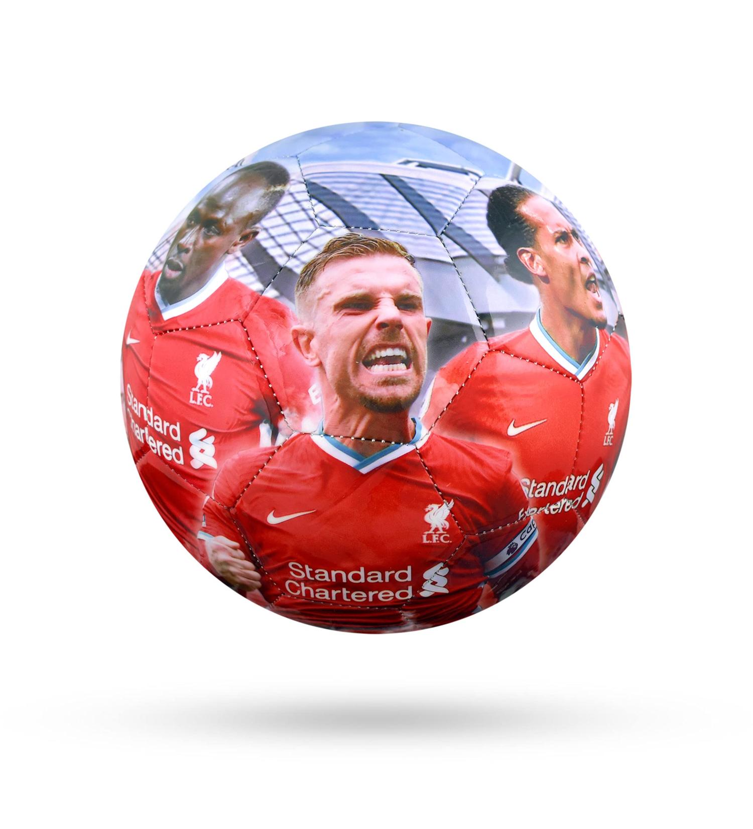 Liverpool F.C. Official Player Photo Size 5 Football | Multi-Colored Training & Match Ball | Perfect Merchandise & Collector's Item for Fans - Buy Online on GoSupps.com