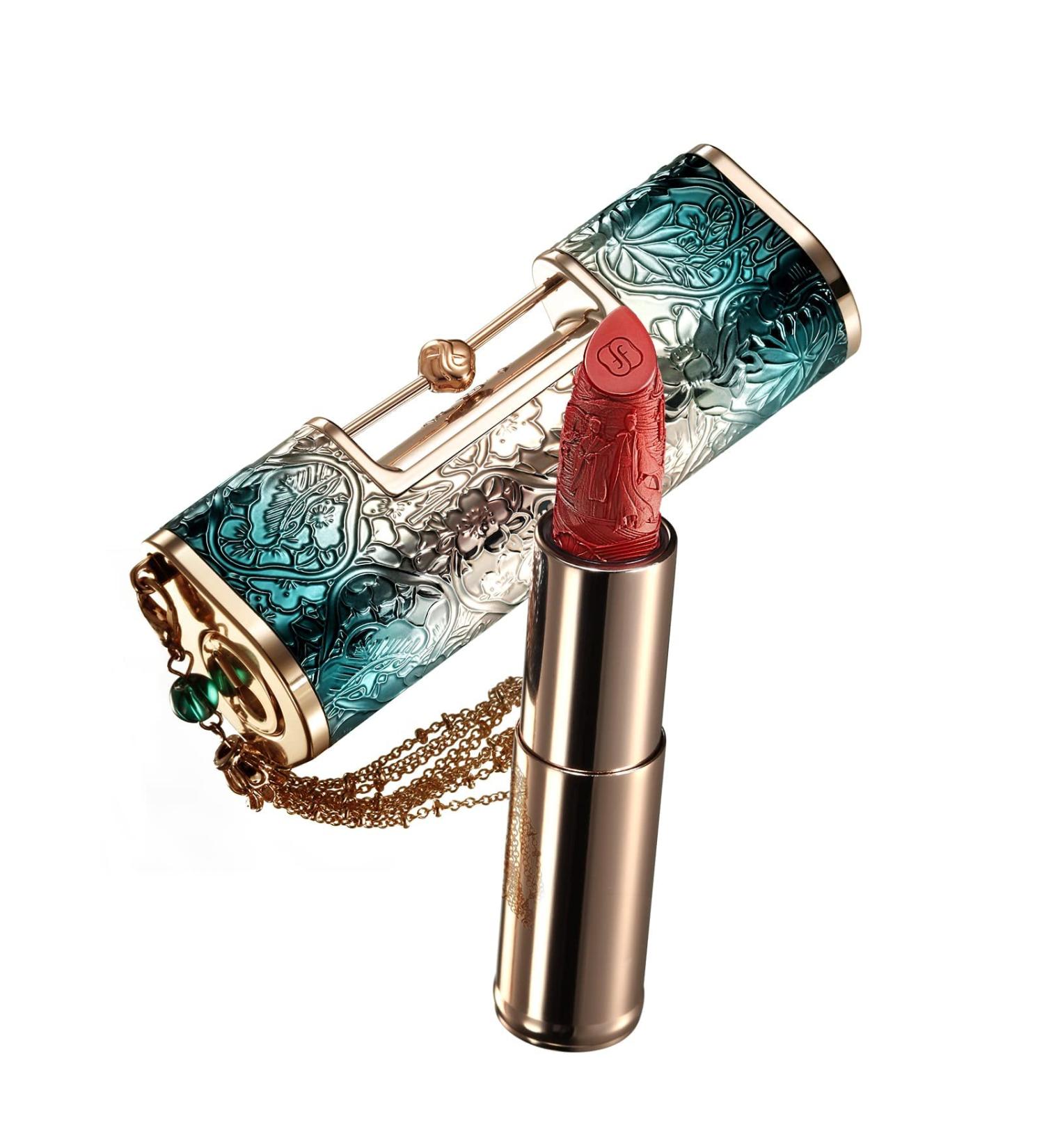 FLORASIS Blooming Rouge Love Lock Lipstick Long-Lasting Matte Finish Sculpting Lipstick(M520 I Love You)