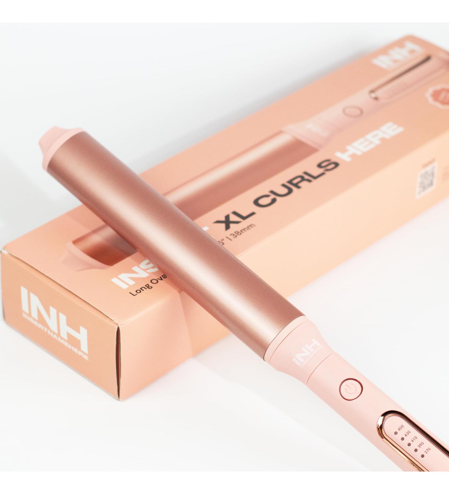 INH Hair Extra Long Oval Barrel Curling Iron | Tourmaline Ceramic Wand for Longer Looser Curls | Best Clamp-Free Hair Wand for Frizz-Free Hollywood Blowout - Buy Online on GoSupps.com