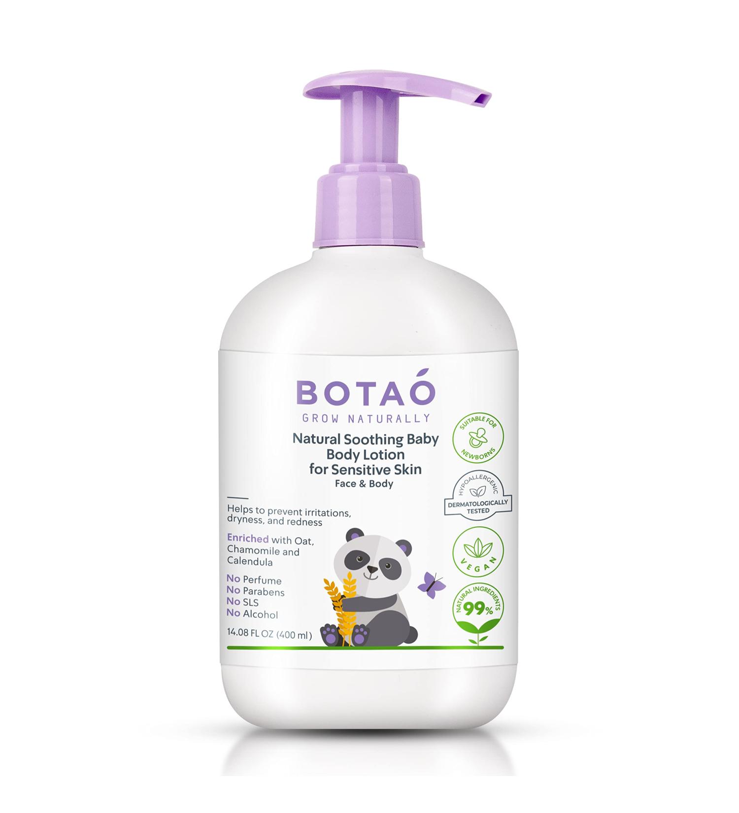 BABY Natural Soothing Body Lotion for Sensitive Skin | Oat, Chamomile & Calendula | 99% Natural | Vegan | Face & Body - Buy Online on GoSupps.com