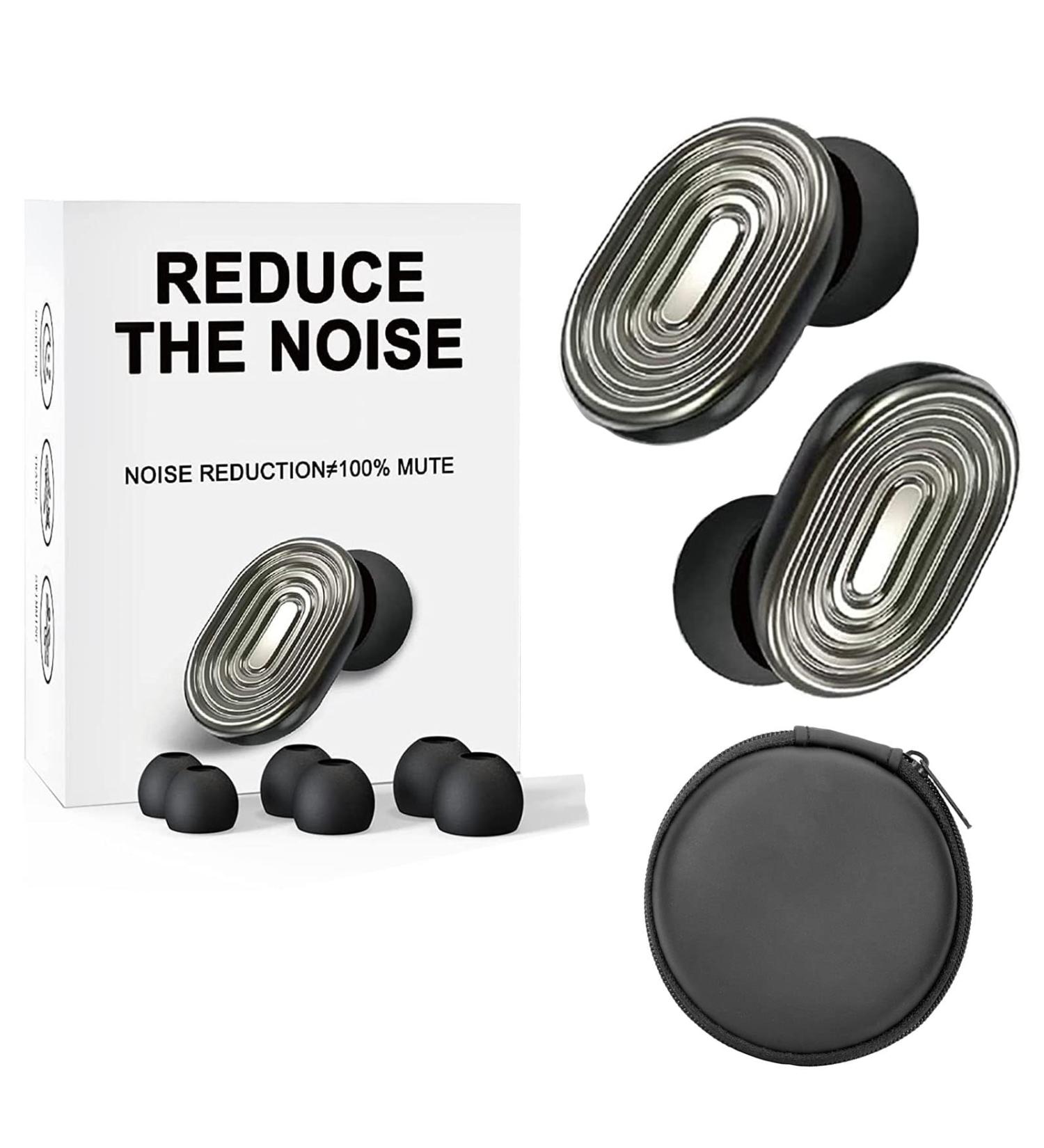 Silicone Ear Plugs for Sleeping, Concerts, Shooting Range, Motorcycles - Noise Cancelling & Reusable - S M L Sizes - Bright Black Case - Buy Online on GoSupps.com