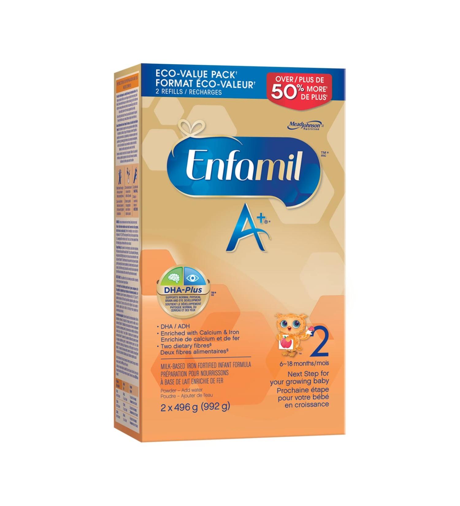 Enfamil A+ 2 Infant Formula Powder Refill 992g - Buy Online on GoSupps.com