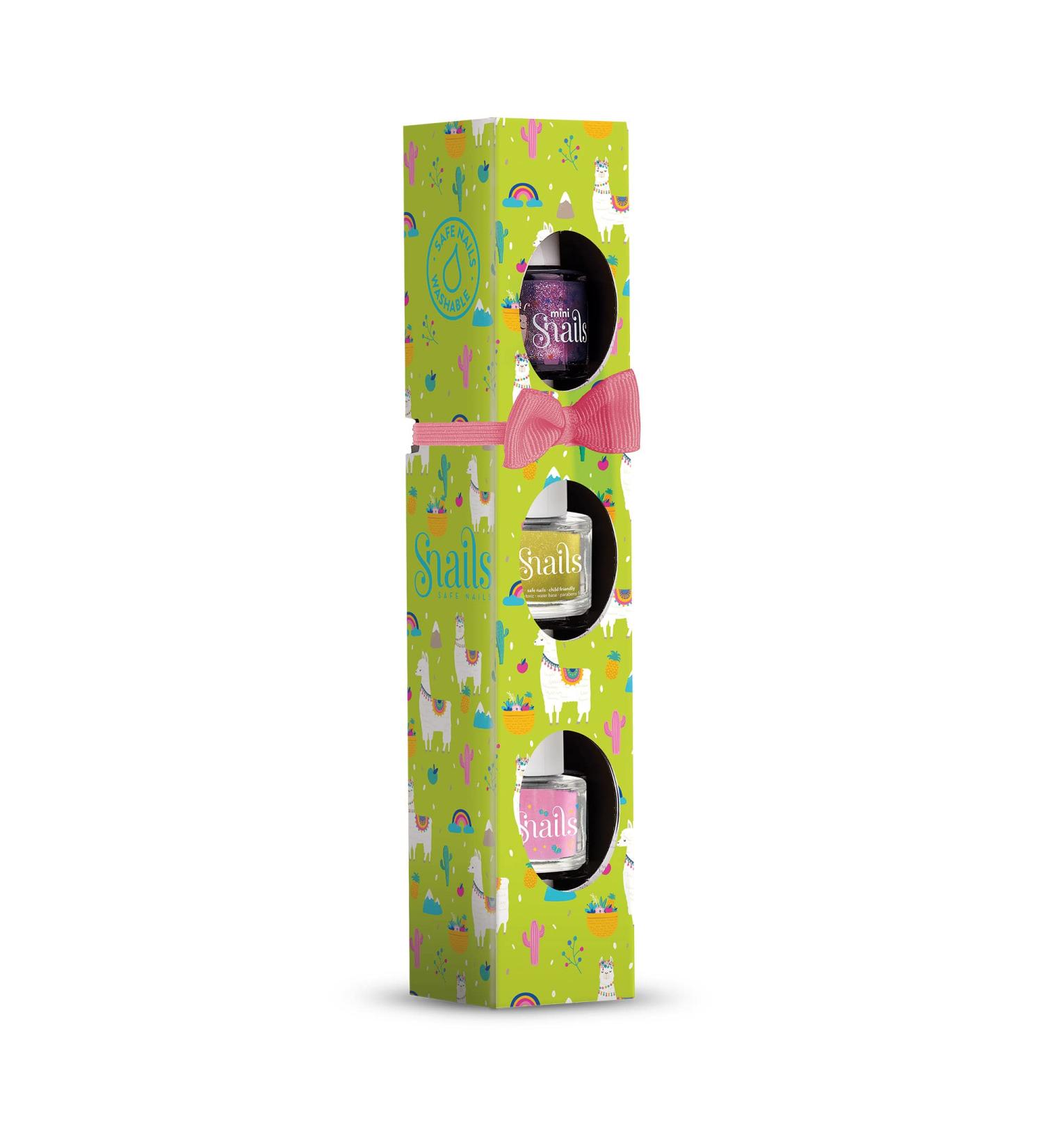 Children's Nail Polish Gift Set - Mini Llama 3x7ml | Snails 513677 | Water-Based Washable Vegan Harmless - Buy Online on GoSupps.com