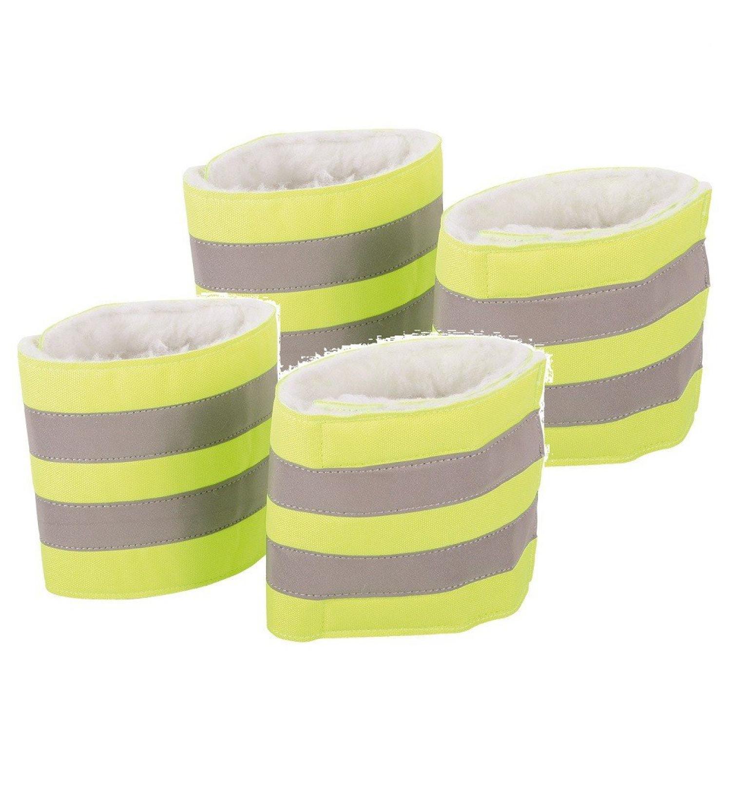 NETPROSHOP Set of 4 Reflective Bands with Faux Fur - 45cm Length with Velcro Fastener for Safety and Style - International Shipping Available - Buy Online on GoSupps.com