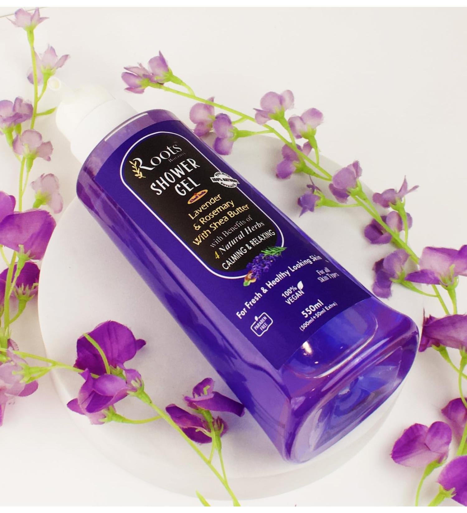 Buy Lavender Body Wash - Natural Gel Shower Gel for All Skin Types | 550ml - Paraben & Silicone Free - Buy Online on GoSupps.com