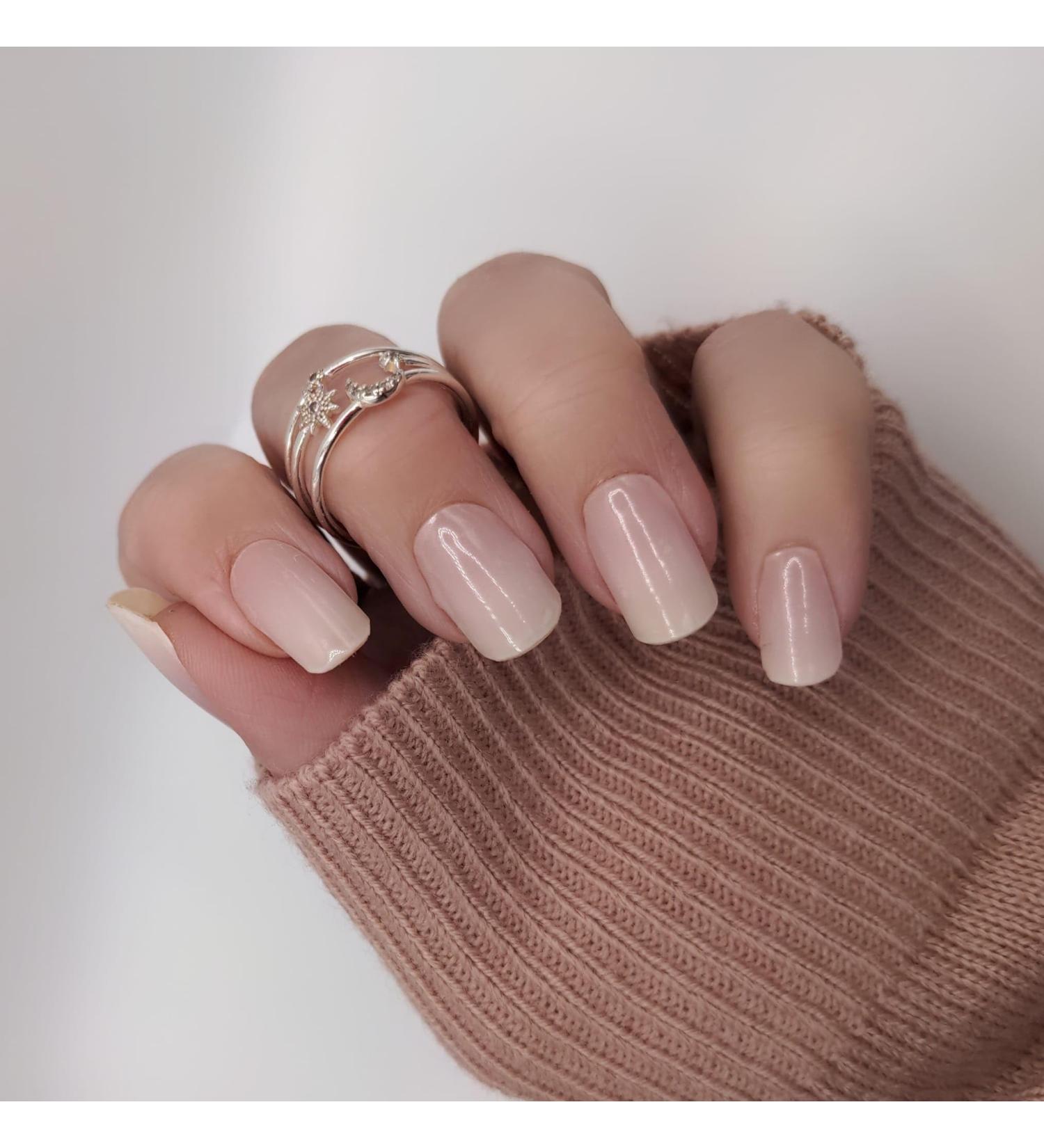 Zaubern gel4Home- UV wraps UV nail foils gel nail wraps semi cured gel nails (White Boomer)