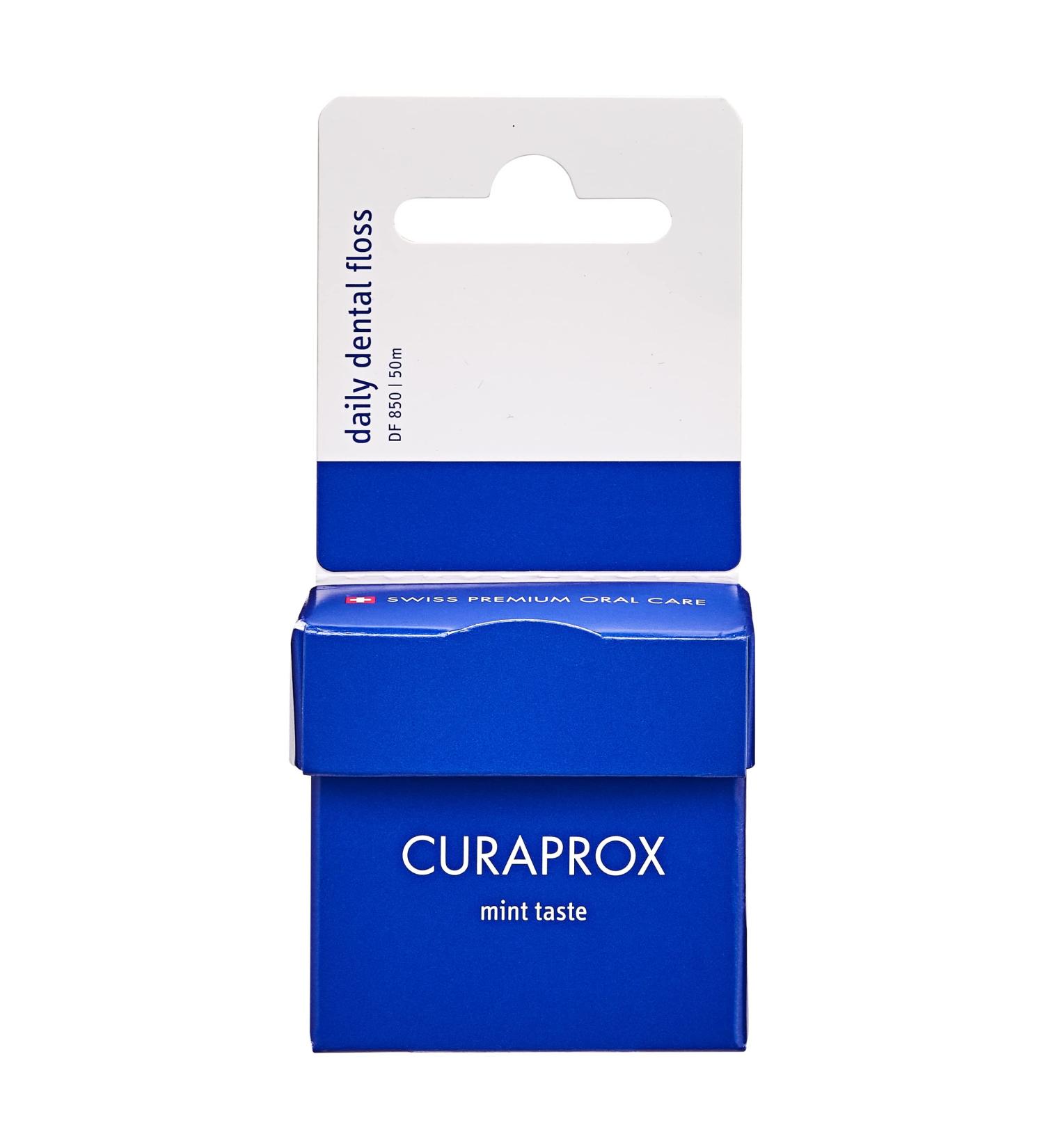 Curaprox Dental Floss DF 850 | Daily Microfiber Curen Floss | Mint Flavor 50m - Best for Healthy Teeth - Buy Online on GoSupps.com