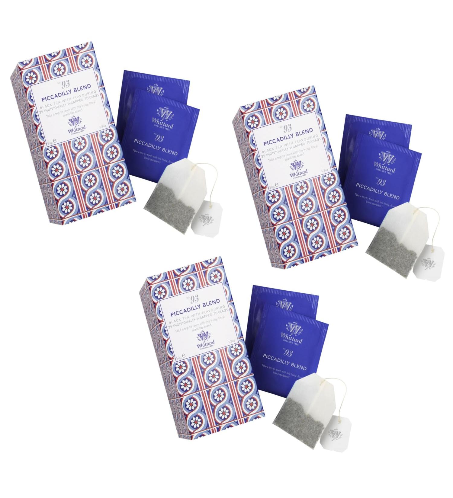  Whittard Whittard | Piccadilly fruity and floral black tea | Black Tea & Hibiscus Flavors - 3 x 25 Tea Filters (150 Gr) | Karkad et Tea Black Tea - Buy Online on GoSupps.com