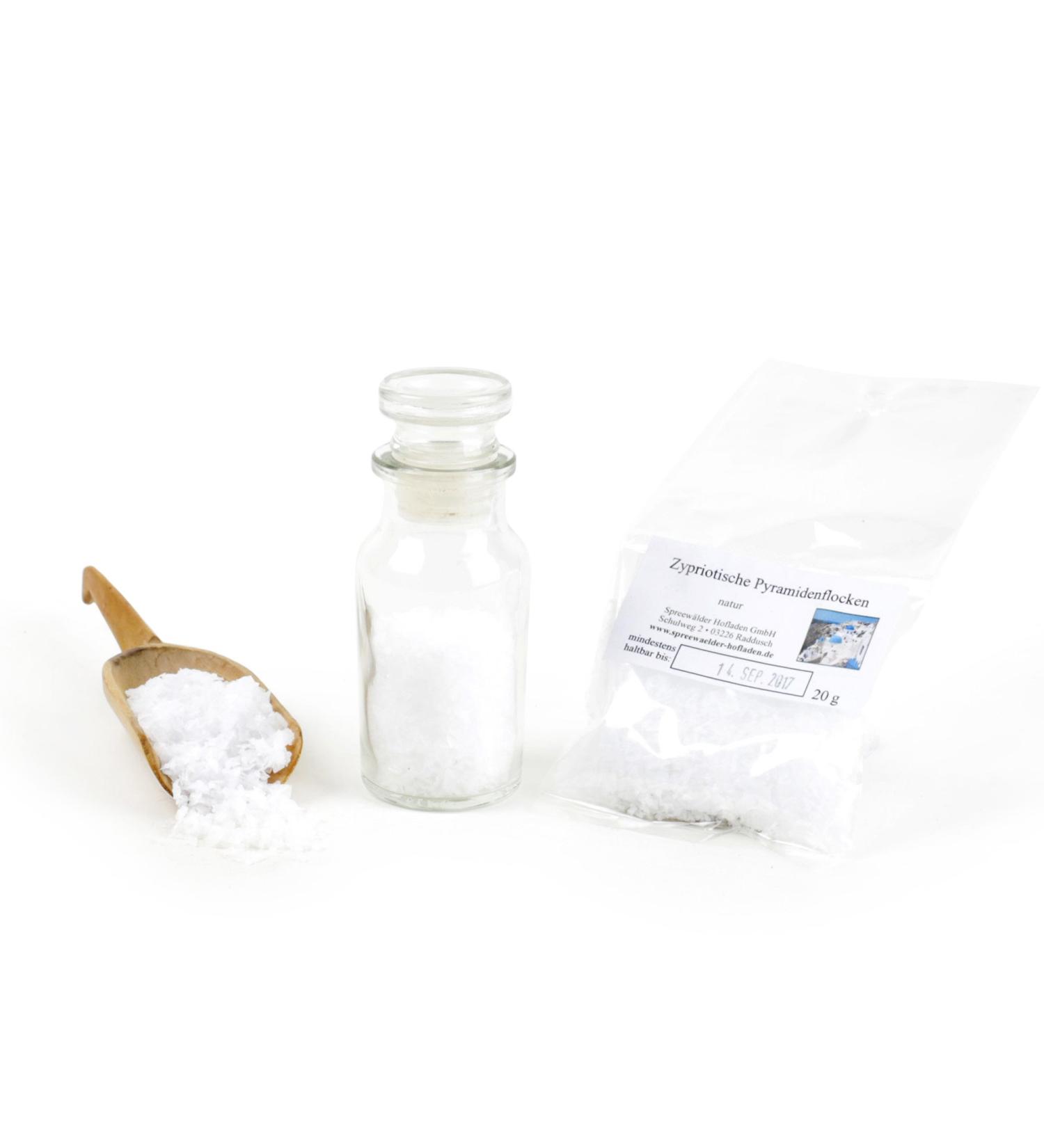  Feine W rze White pypriotic flakes natural salt pyramid salt black salt decorative salt salt flakes salt flakes salt flakes white salt sea salt flakes sea salt flakes sea salt flakes 20g - Buy Online on GoSupps.com