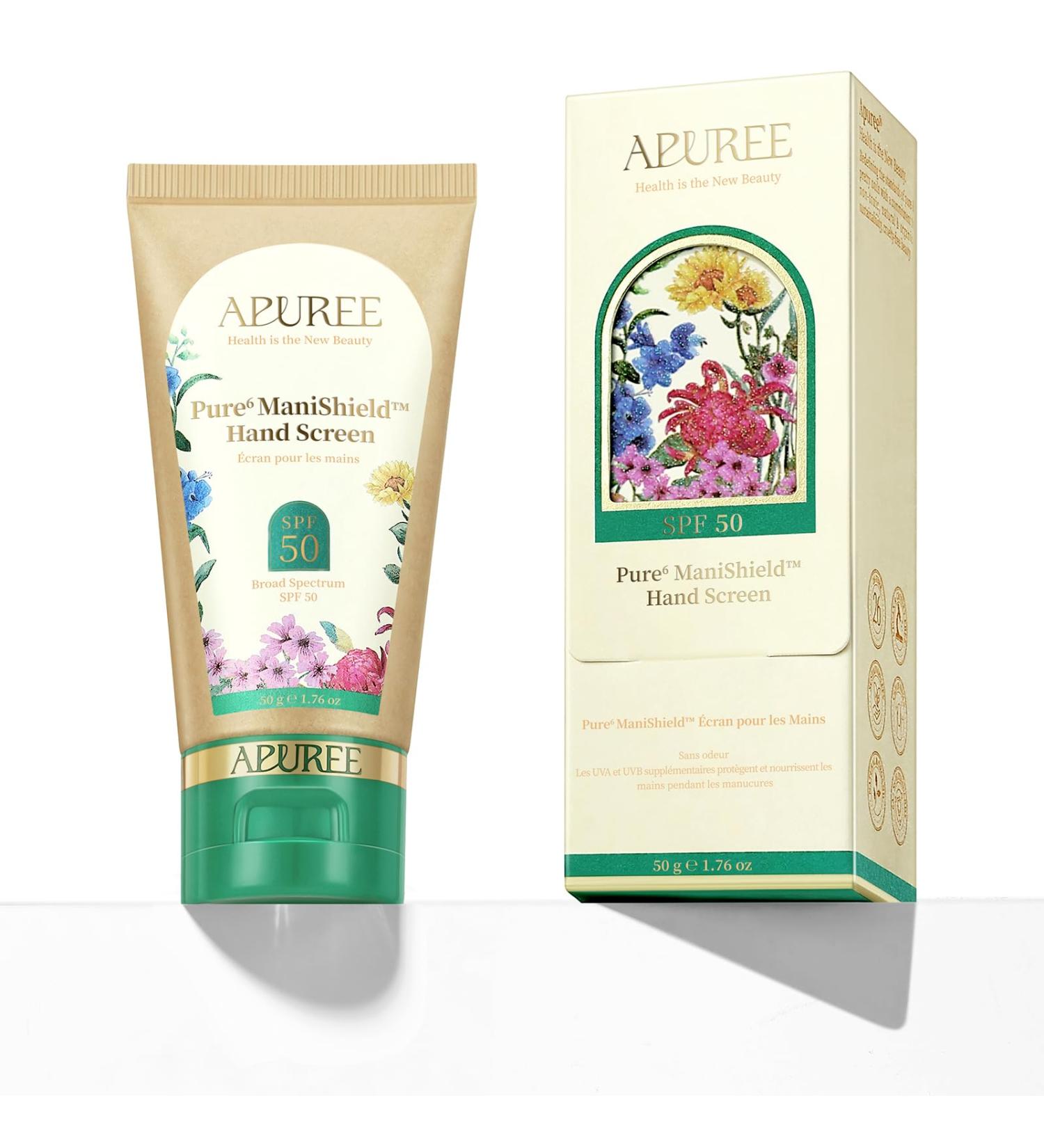 APUREE U V Nail Lamp Hand Screen: Hand Sunscreen SPF 50+/PA++++| UV Lights Protection Cream| Fragrance-Free & Hypoallergic Formula| For Nail Salon Home Use| Vegan & Cruelty Free| Deep Hydrate Moisture - Buy Online on GoSupps.com