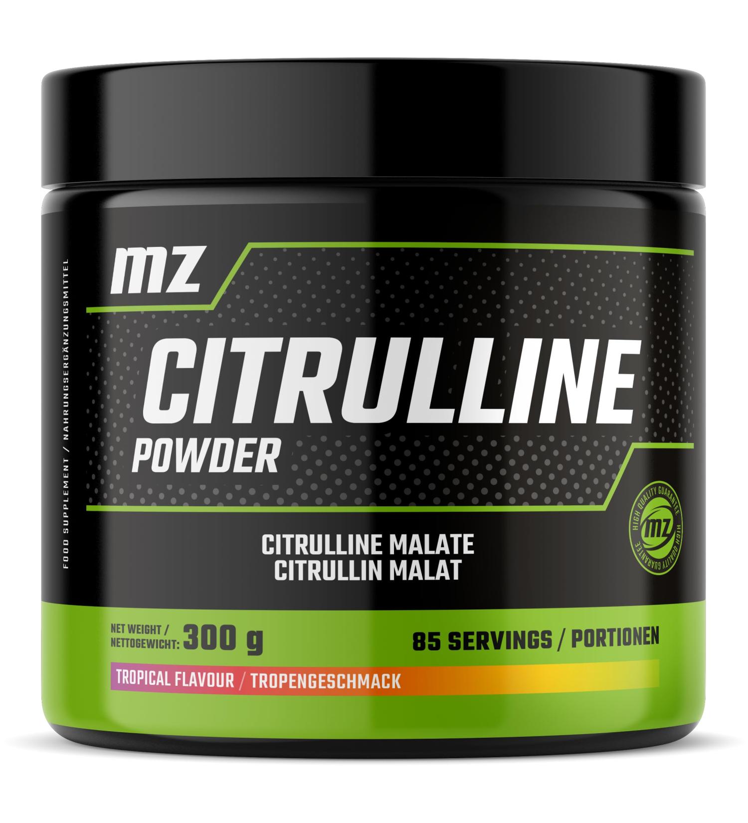 Citrulline Powder 300g - L-Citrulline 2000mg with Magnesium - 85 Portions - Tropical Fruit Flavor | MZ Supplements - Buy Online on GoSupps.com