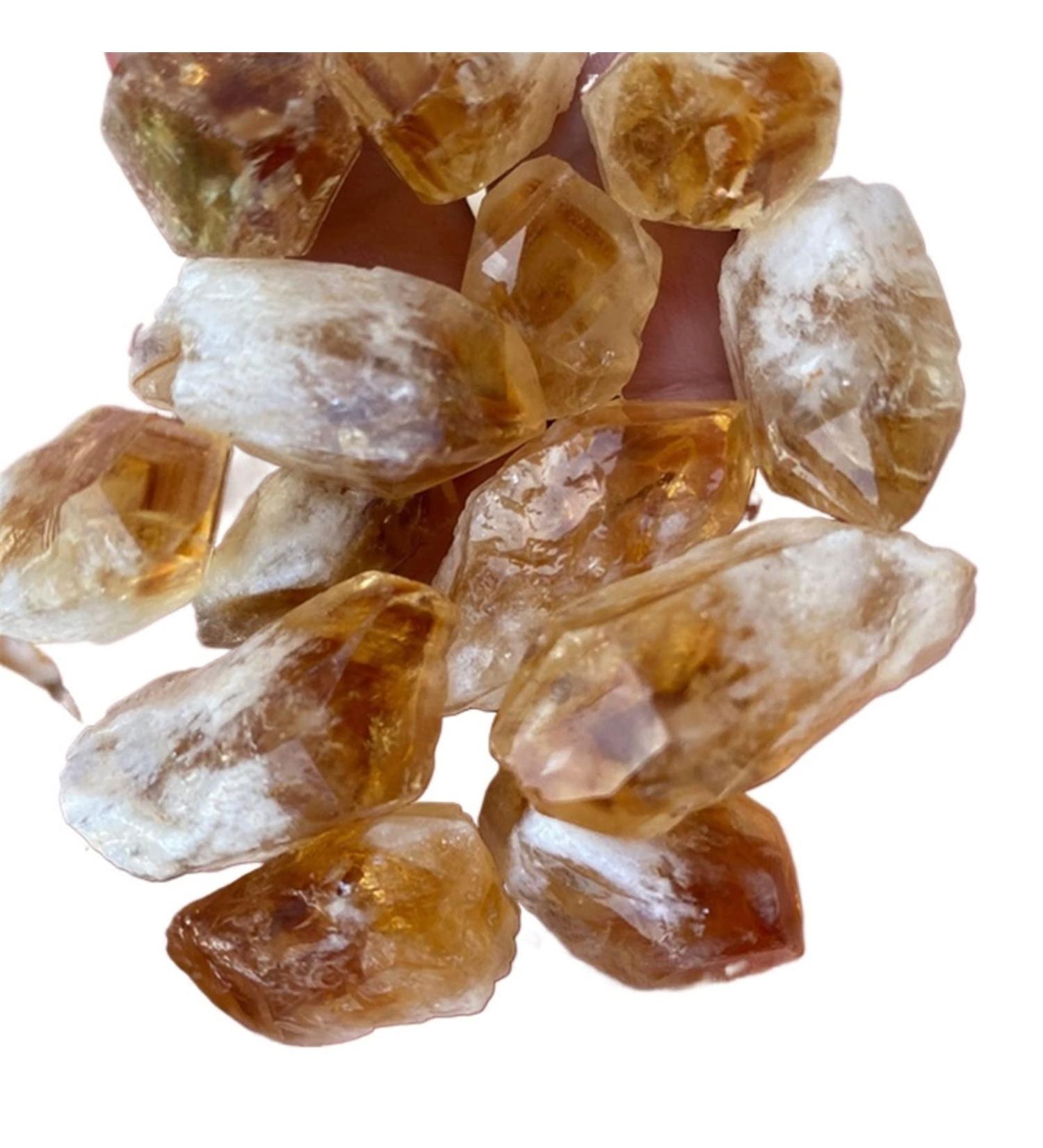 100g Bulk Rough Natural Citrine Point Quartz Druzy Crystal Cluster Specimen Stone Pendant Making Gifts - Buy Online on GoSupps.com