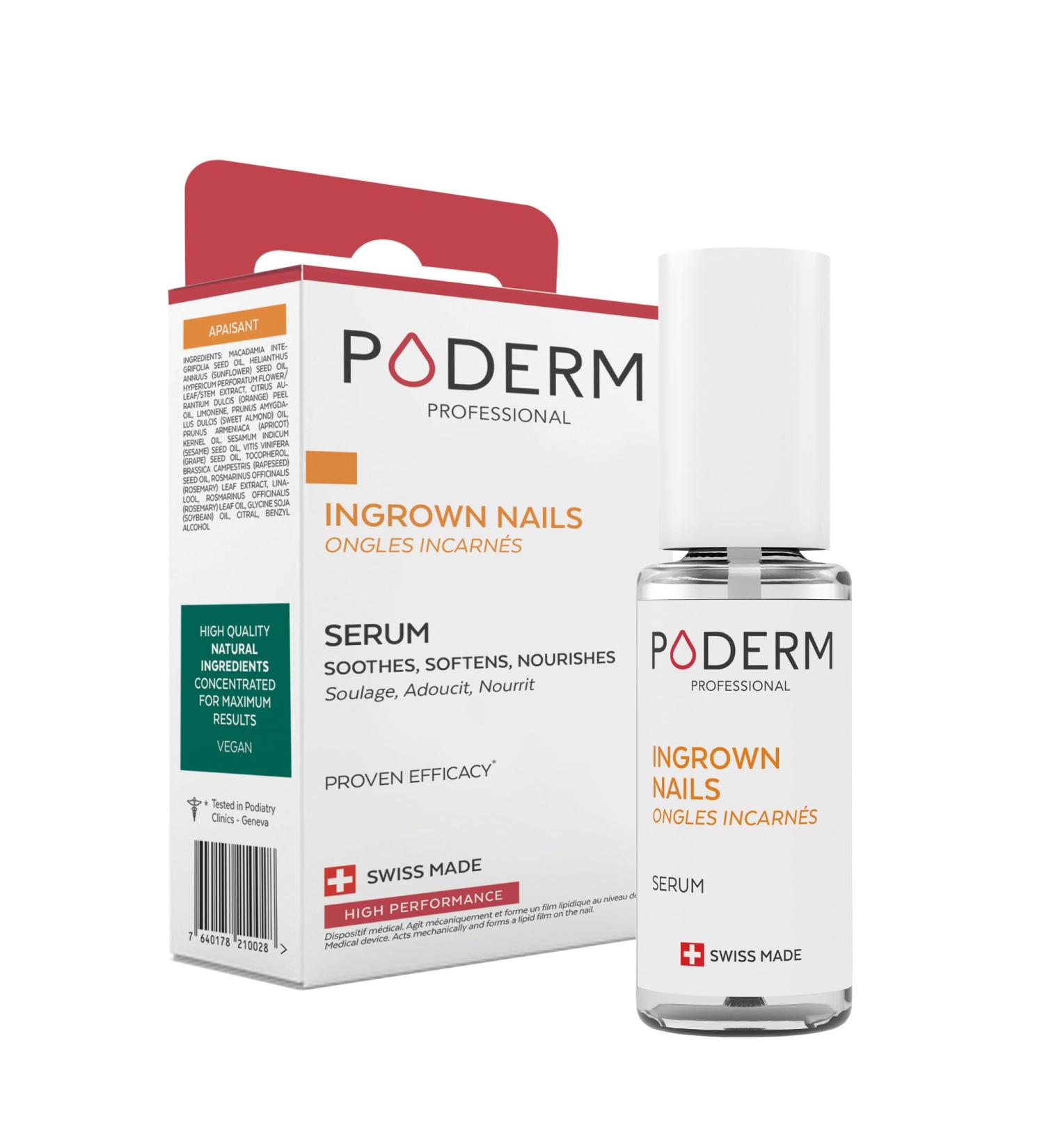 PODERM Ingrown Nails Emollient Treatment 2-in-1: Relieves Pain, Prevents Infection - Swiss Made - Buy Online on GoSupps.com