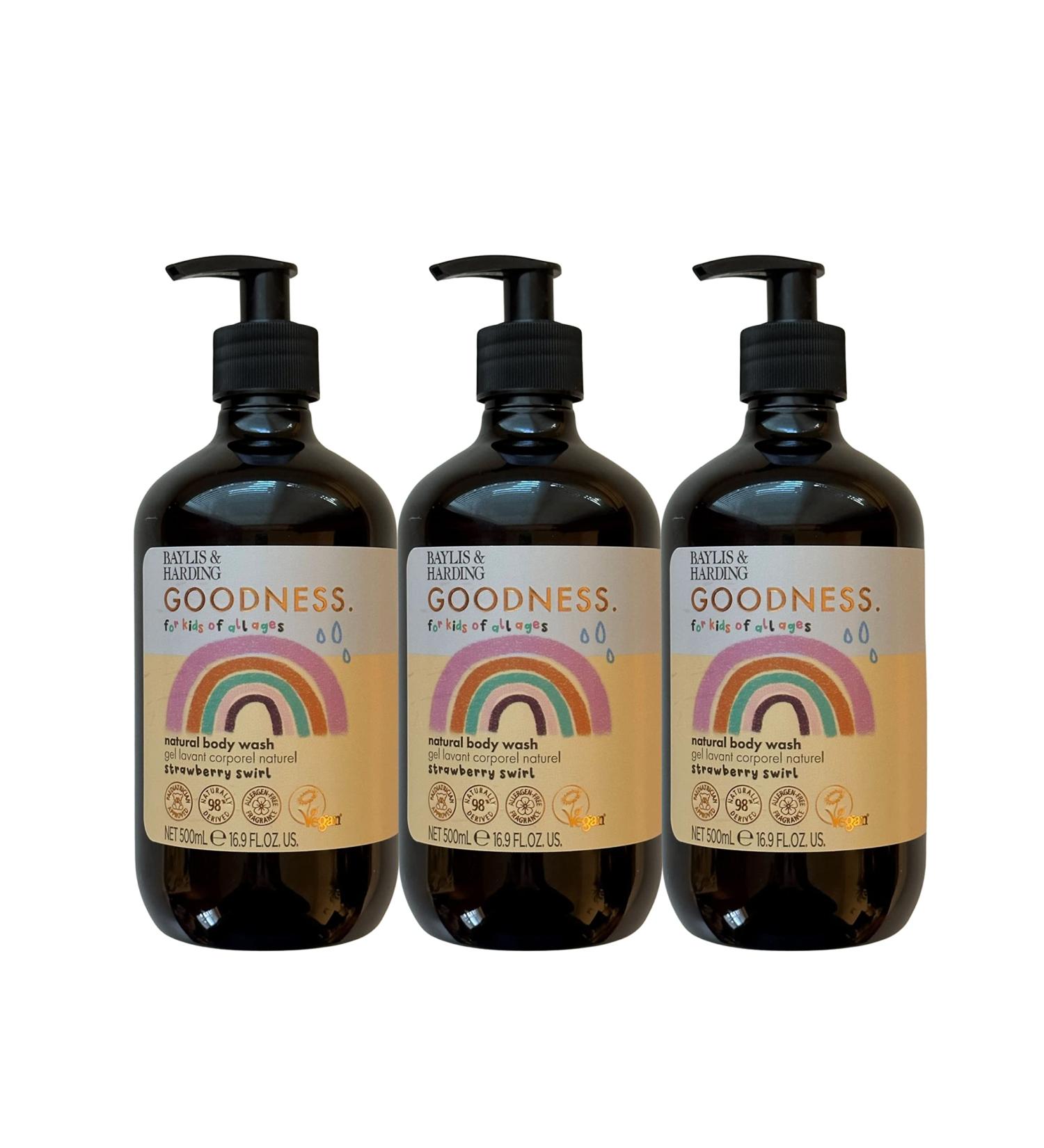 Baylis & Harding Strawberry Swirl Natural Body Wash - 16.9 oz (Pack of 3) for Kids and All Ages - Buy Online on GoSupps.com