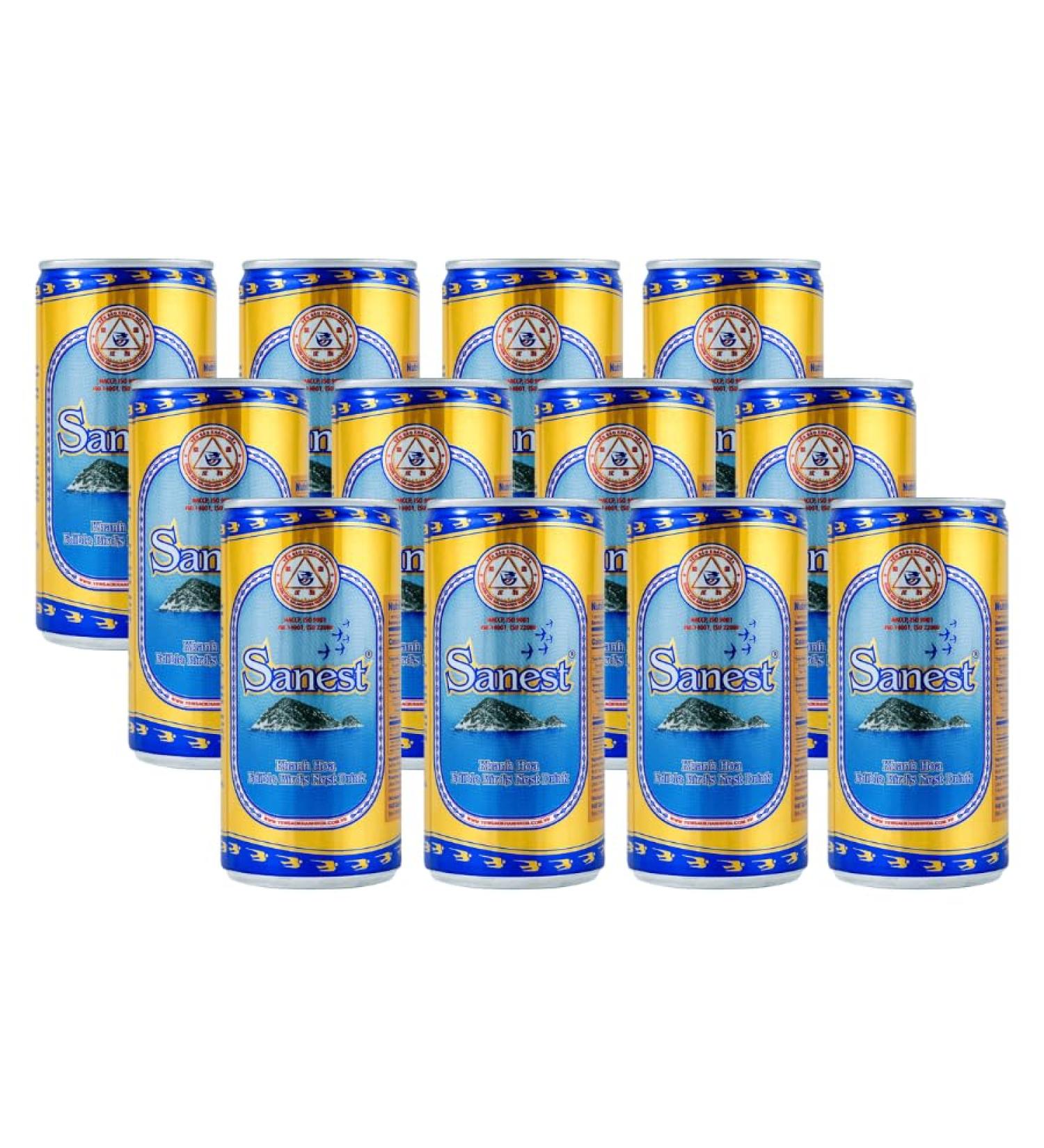 Khanh Hoa Sanest - Natural Edible Bird's Nest Drink Beverage - Vietnamese Traditional Drink - Refreshing Healthy Protein Nutritional Drink - 190 ml Each can (Pack 12) - Buy Online on GoSupps.com