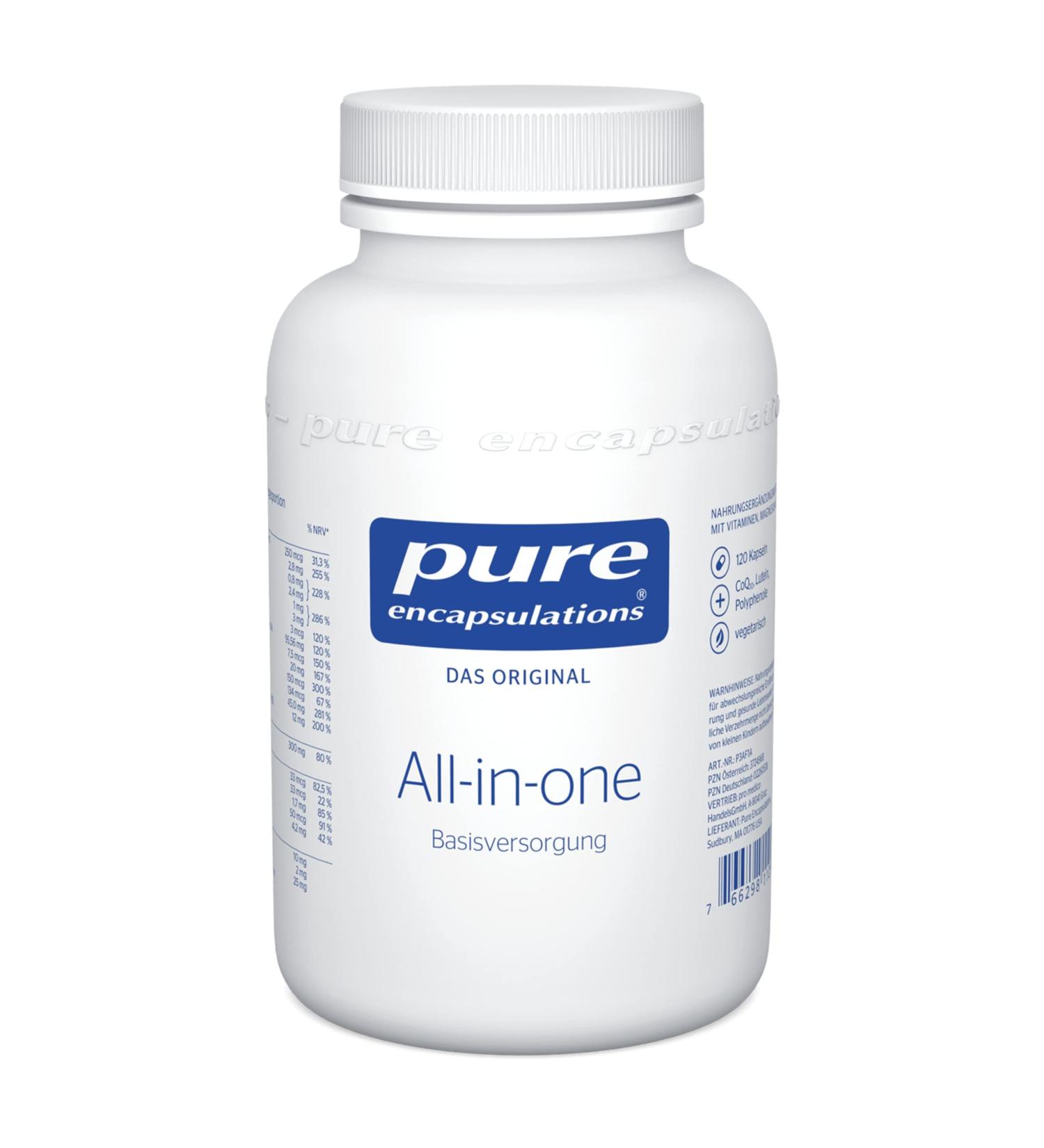 Pure Encapsulations All-in-One Multivitamin - 120 Vegetarian Capsules for Daily Wellness - International Shipping Available - Buy Online on GoSupps.com
