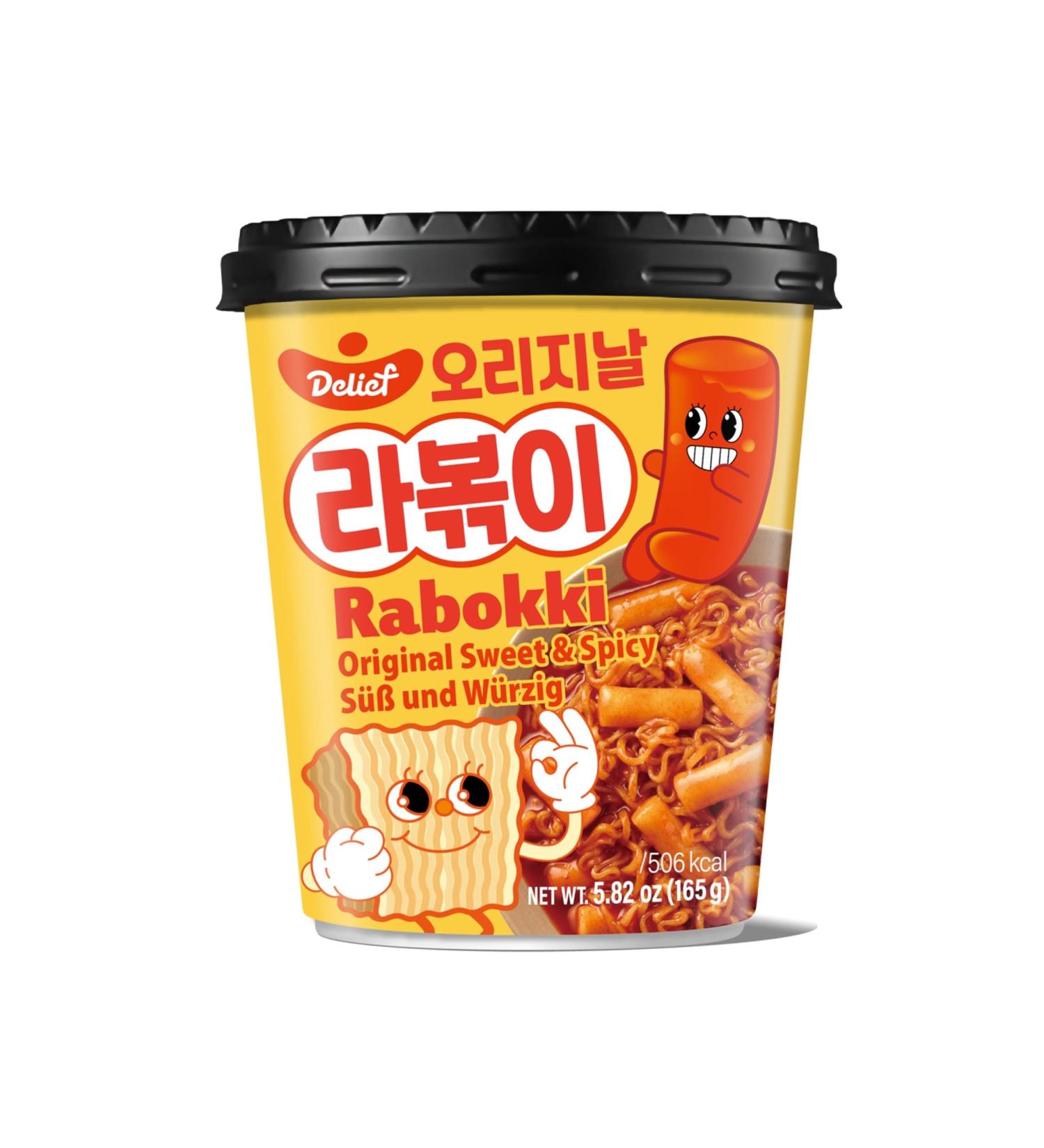 AND ASIA Delief Sweet Spicy Rabokki in Cup Korean Instant Noodles & Rice Cake OG ASIA 165 g - Buy Online on GoSupps.com