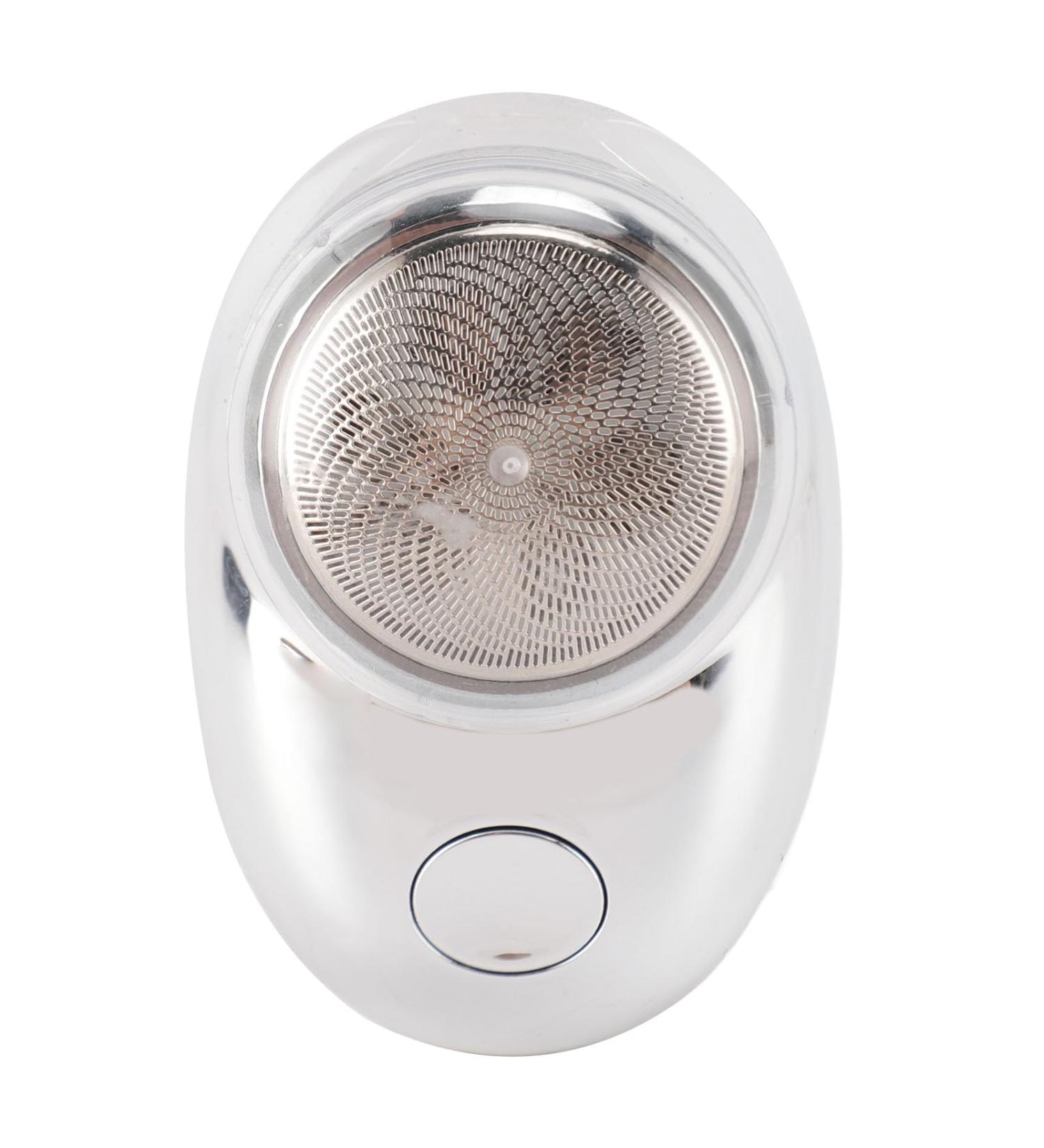 Portable Electric Beard Clipper - USB Rechargeable Stainless Steel Trimmer for Travel - Powerful & Stylish Electroplate Silver - Buy Online on GoSupps.com