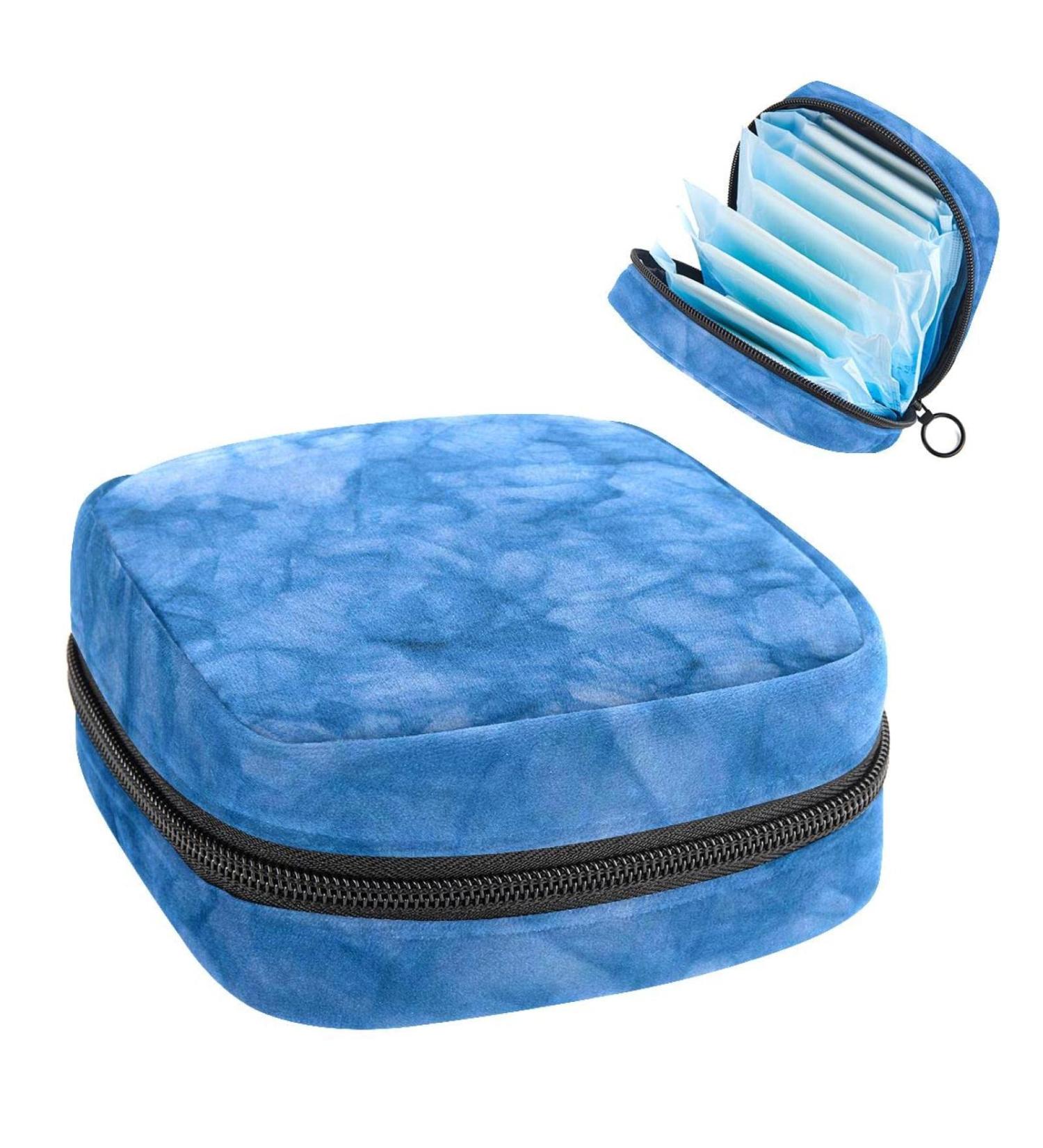 GIAPB Period Bag Sanitary Napkin Storage Bag Period Pouch Travel Makeup Bag Blue Natural Quartz Color1987 - Buy Online on GoSupps.com