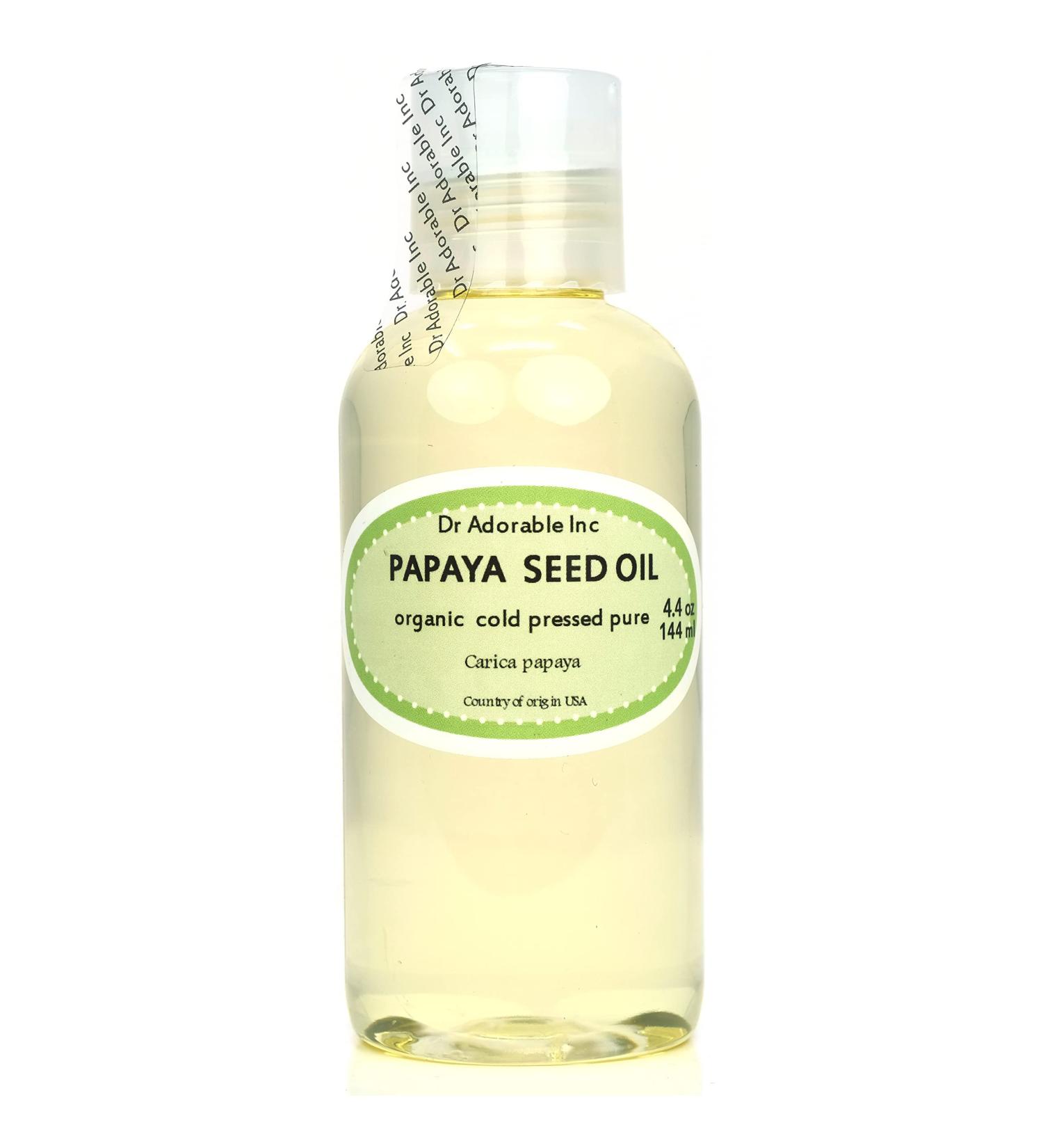 Dr Adorable Papaya Seed Oil - 100% Pure Organic Cold Pressed - 4 oz | Premium Natural Skincare - Buy Online on GoSupps.com