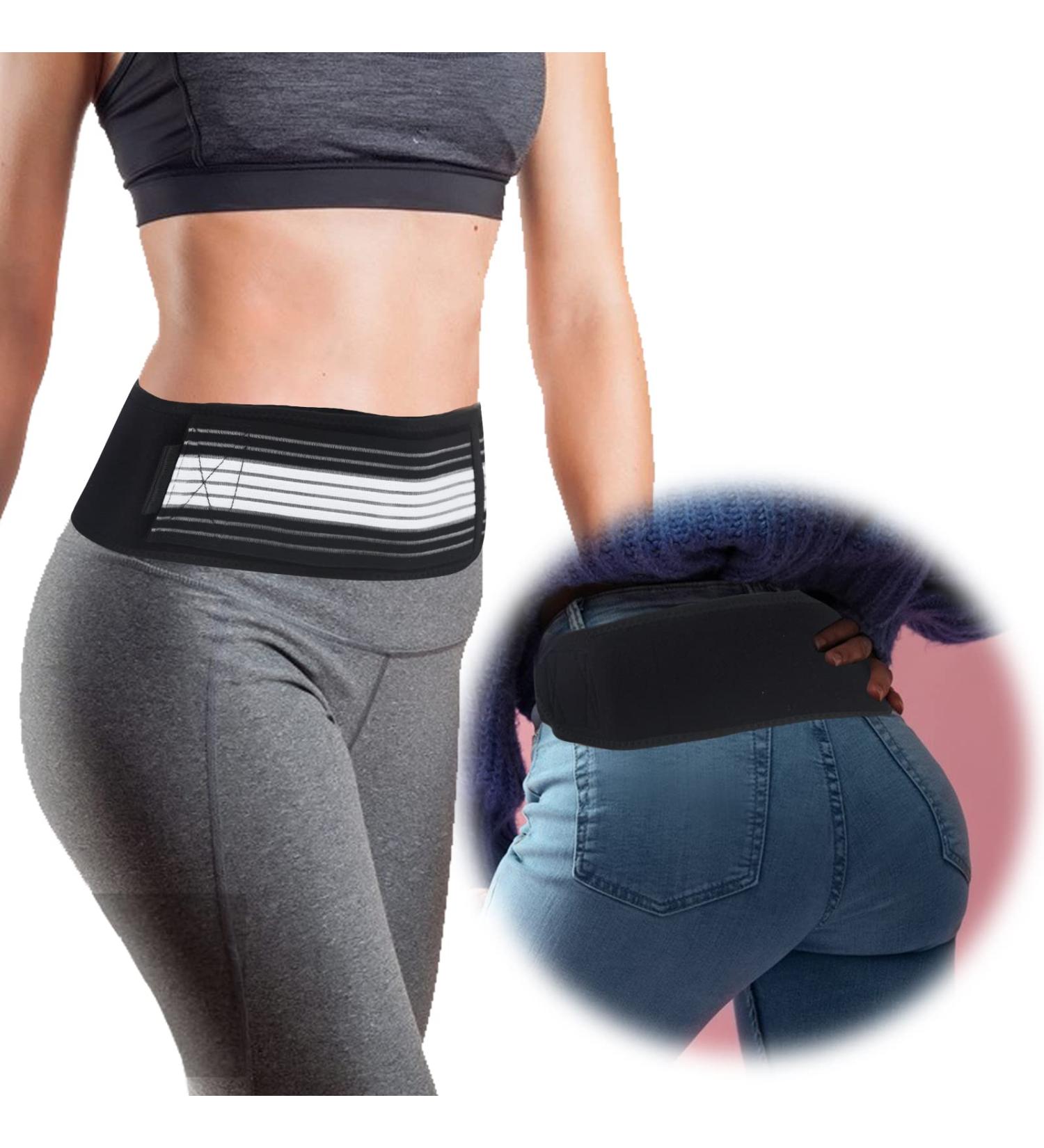 TSLBW Sacroiliac SI Joint Hip Belt Sacroiliac Hip Belt for Women and Men Elastic Mesh SI Hip Belt Durable Anti-Slip Pelvic and Lower Back Support Brace for Sciatica Pelvis Lumbar Nerve Leg Black - Buy Online on GoSupps.com