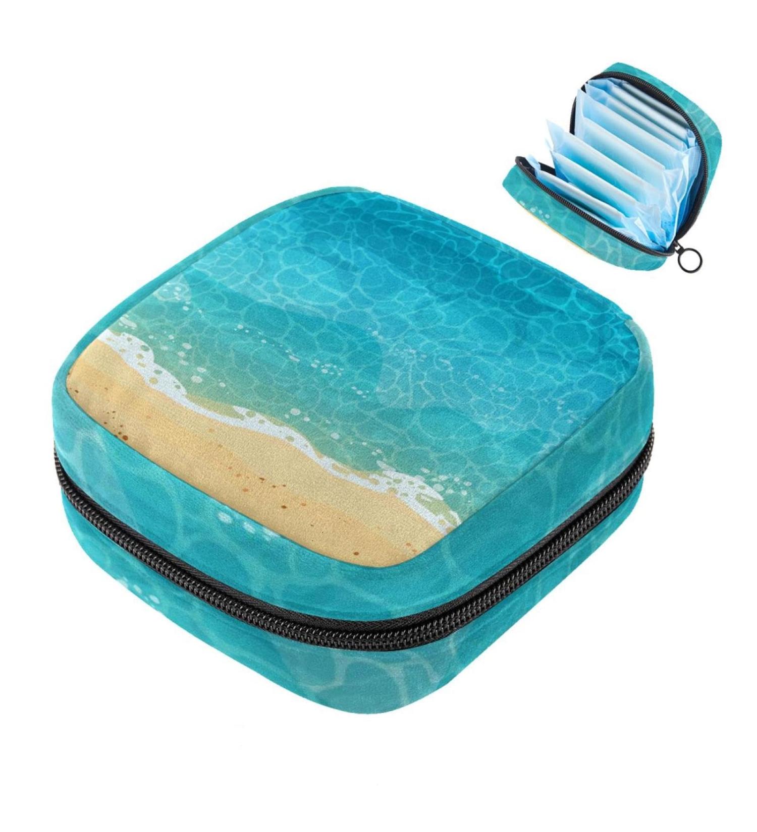 Muooum Menstrual Polster Bag with Zipper - Blue Tie Dye Tampon Collection Bag for Women & Girls (1 Count) - Buy Online on GoSupps.com