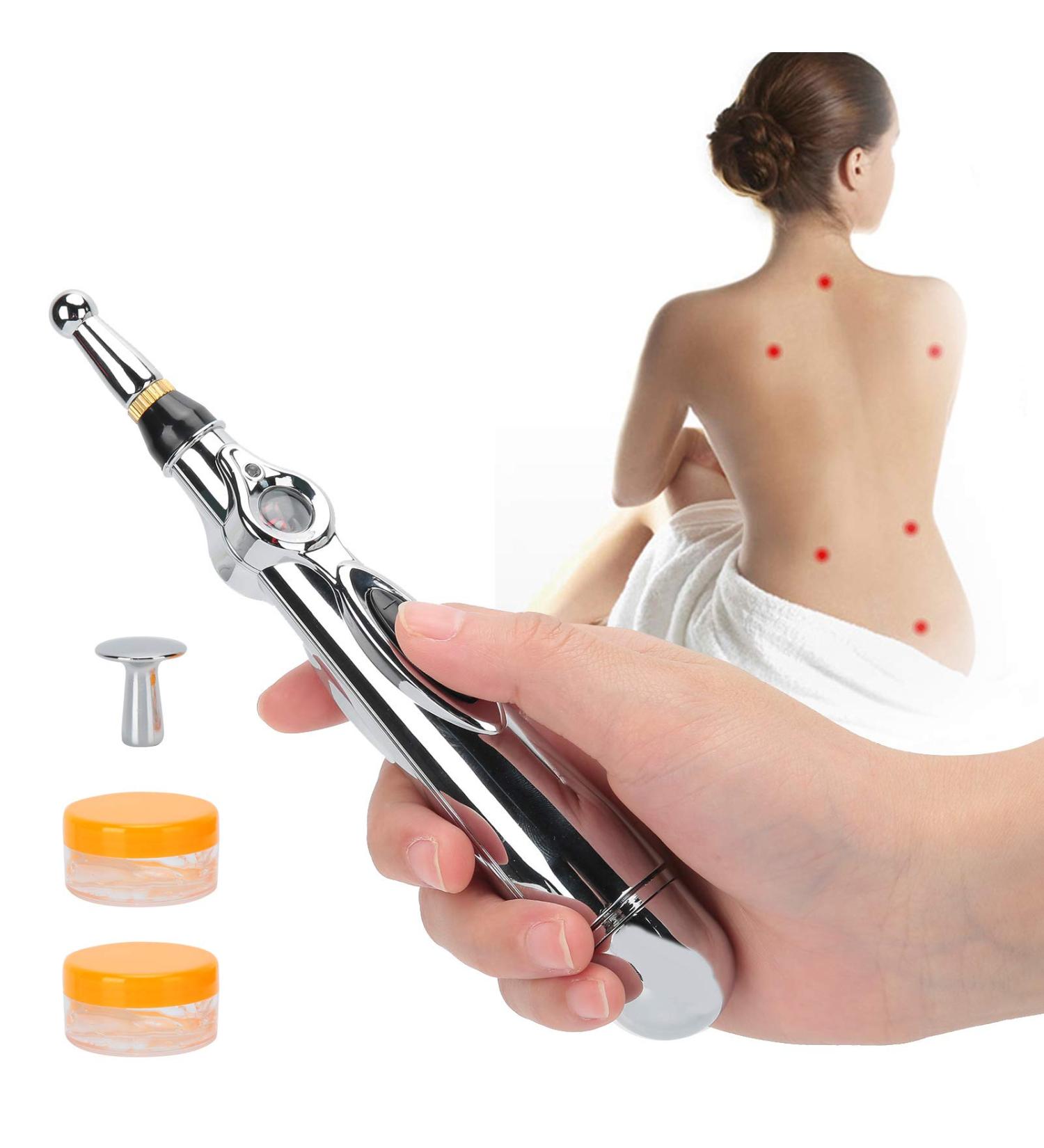 3 in 1 Electronic Acupuncture Pen | Portable Pain Reliever & Meridian Energy Massage Tool for Relief - Buy Online on GoSupps.com