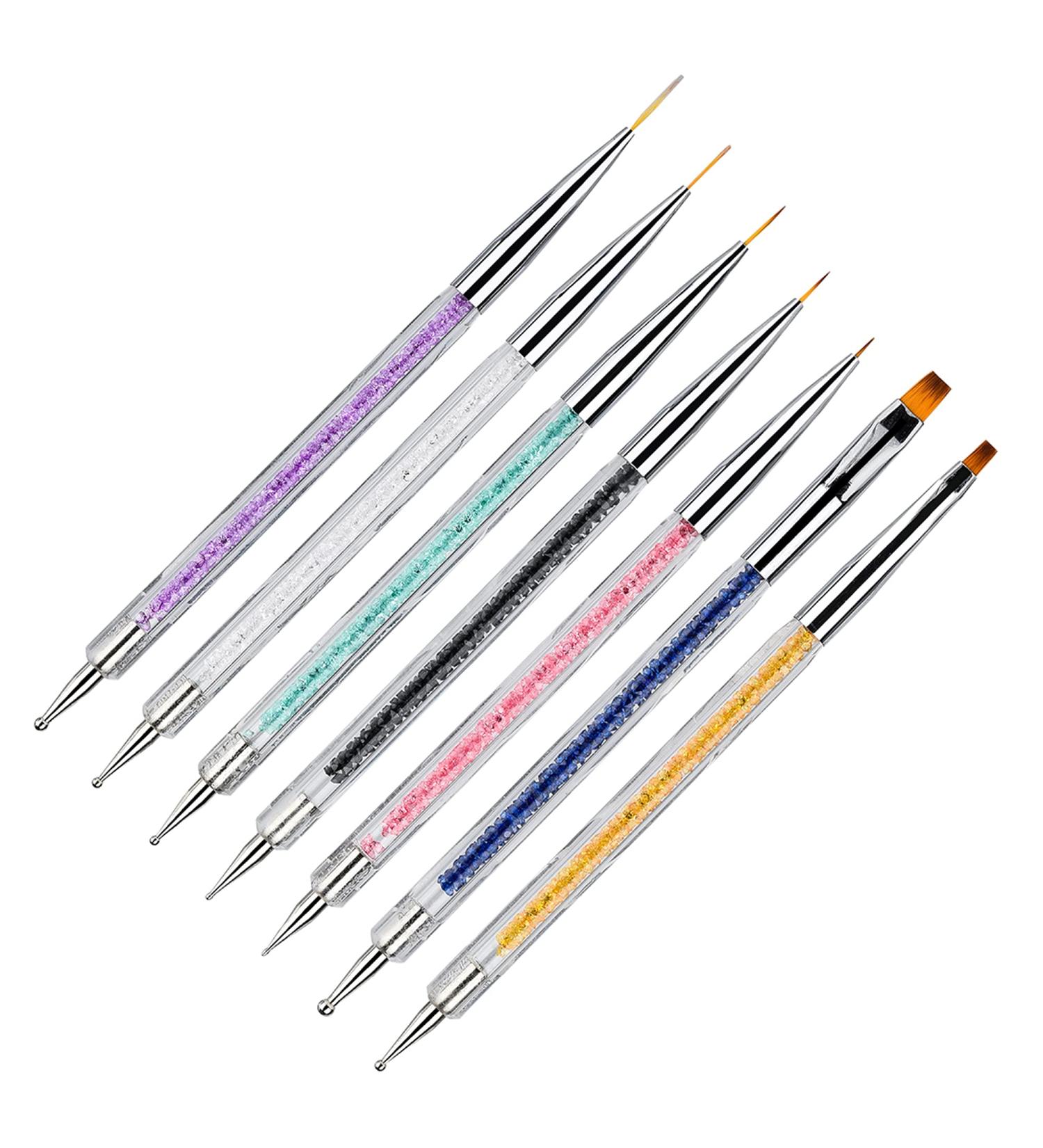 Beautifultracy 7-Piece Nail Art Brushes for Nail Design, Gel Polish, Acrylic Painting - Multi-colored - Buy Online on GoSupps.com