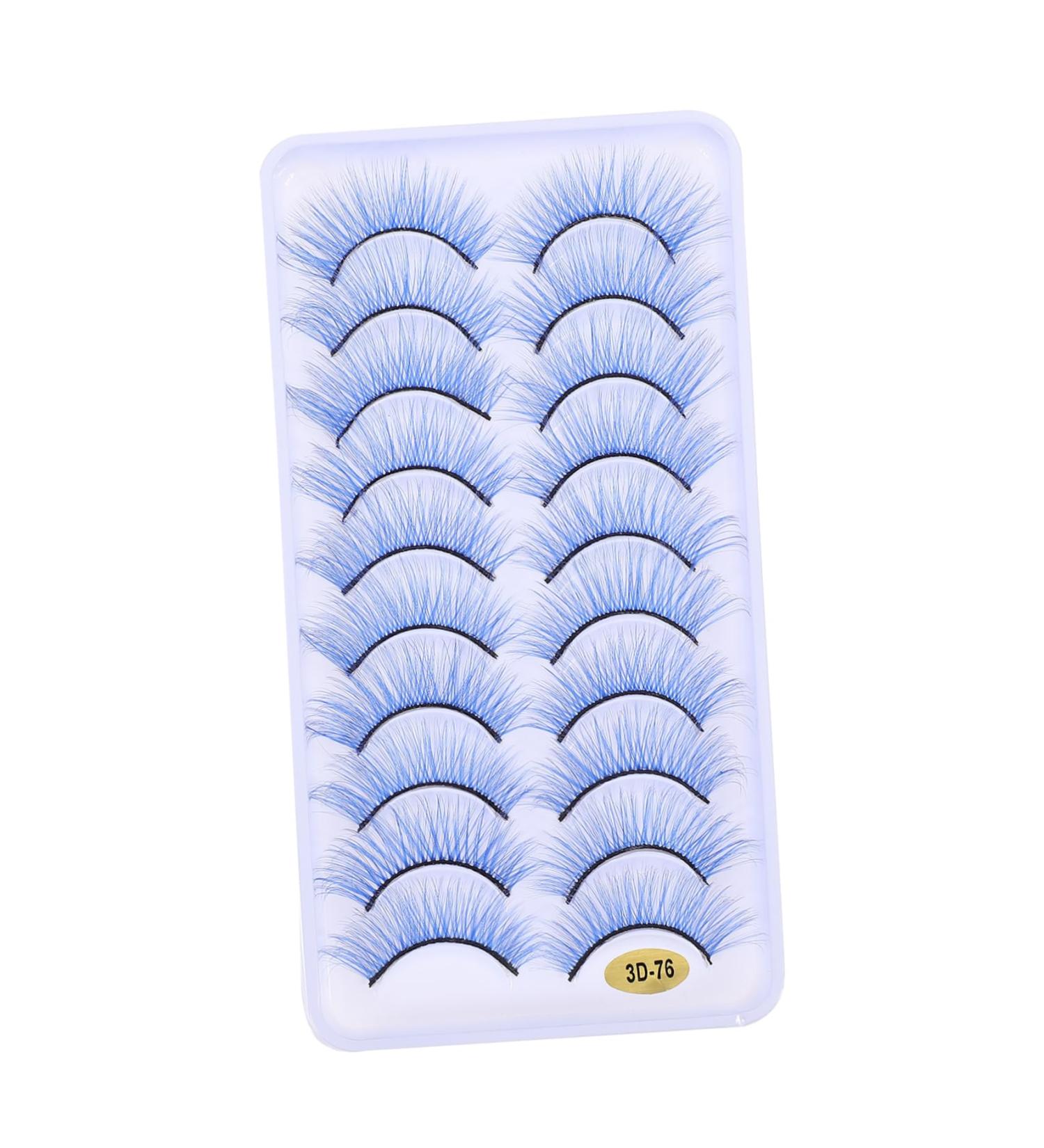 Beavorty 10 Pairs Fake eyelashes dollsthetic lashes faux lashes makeup lashes colored lashes extensions permanent false eyelashes lashes strip false lashes extend fiber cosmetic - Buy Online on GoSupps.com
