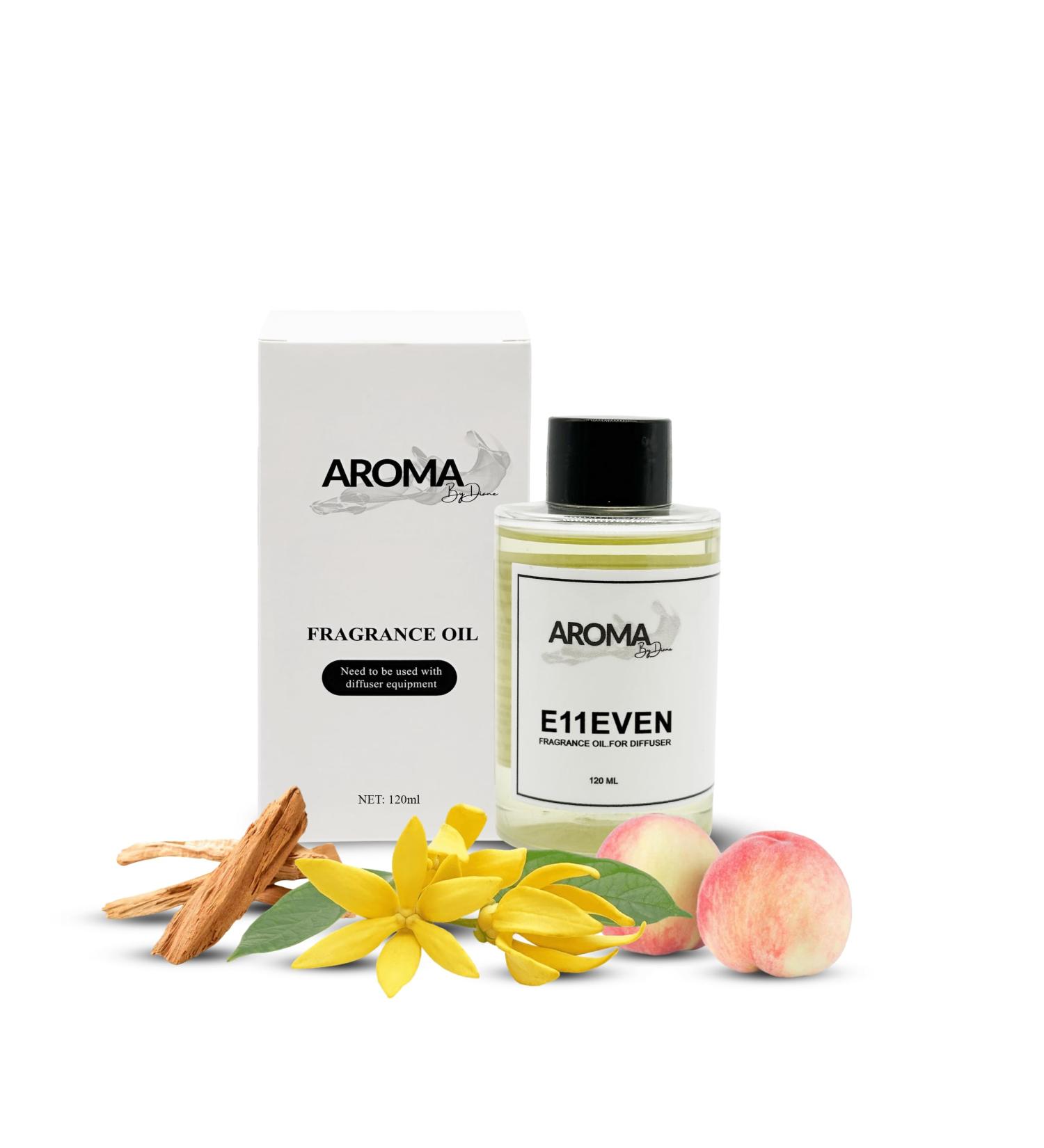 Aroma by Diane Essential Oils for Diffuser - E11even Fragrance Oil Blend - Luxury Hotel Inspired Aromatherapy Oils - Musk Patchouli and Vanilla Scent - 120ml - Buy Online on GoSupps.com