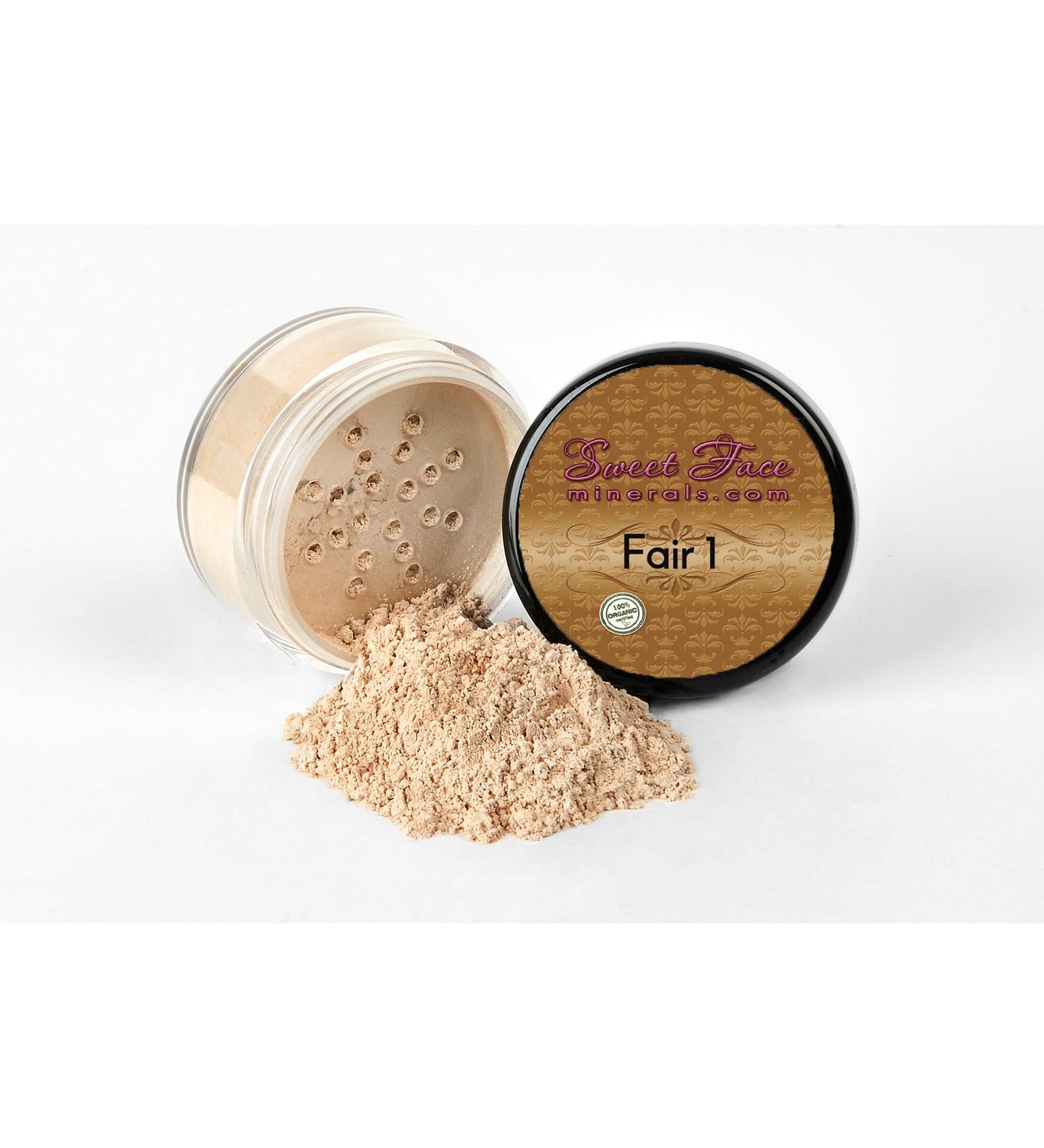 FAIR 1 FOUNDATION Mineral Makeup - Matte Loose Powder (30g) | Full Coverage, Long Lasting, SPF 18 | For All Skin Types - Buy Online on GoSupps.com