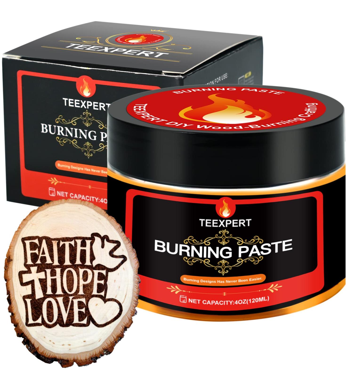 Teexpert Wood Burning Gel - 4OZ/125g Non-Toxic Pyrography Paste for Wood Arts - Buy Online on GoSupps.com