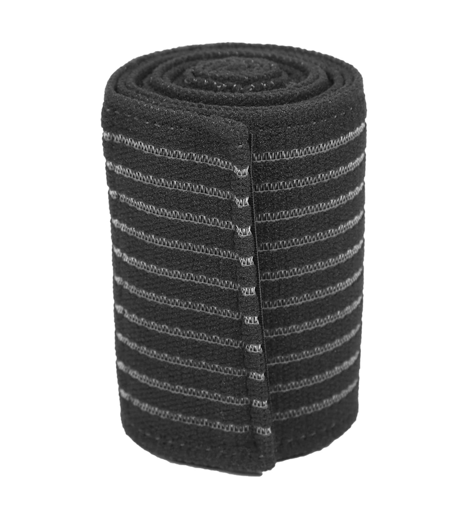 High Elastic Bandage - Extra Long Stretch Compression Knee Brace for Sports & Running - Black - Buy Online on GoSupps.com
