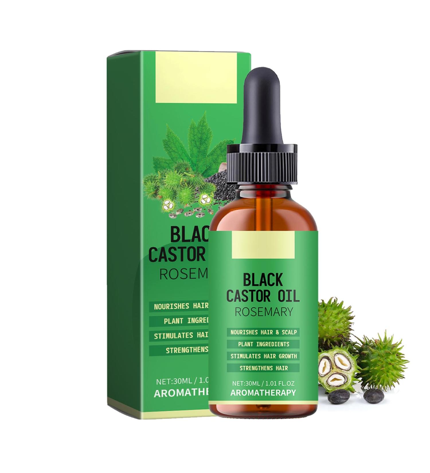 Organic Castor Oil Organic Black Castor Oil for Hair Growth Cold Pressed Castor Oil Promote Hair Growth Strengthen Hair Roots and Prevent Bifurcation 30ML - Buy Online on GoSupps.com