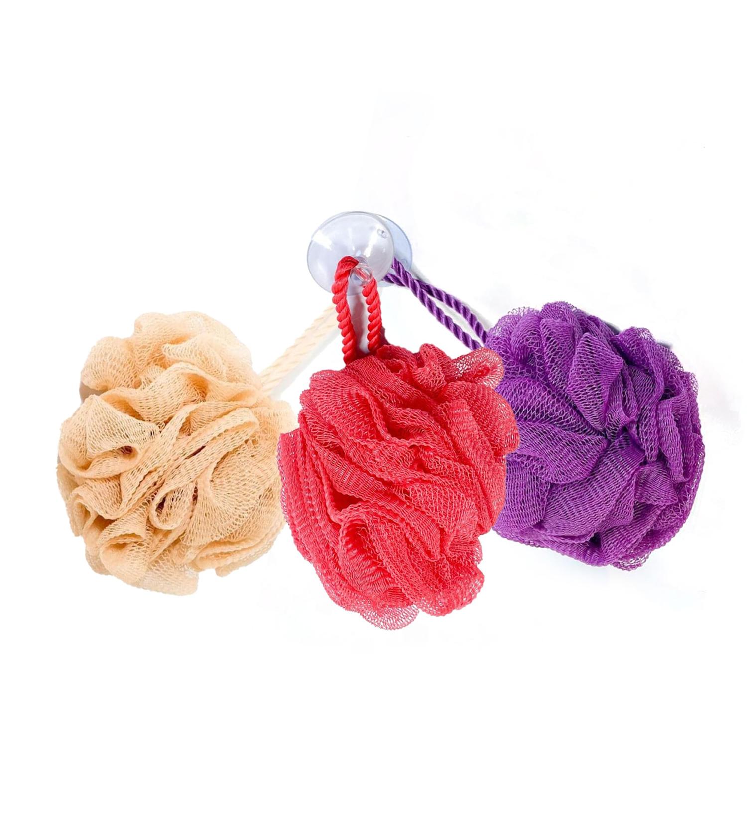Pack of 2 African Exfoliating Bath Sponges | Best Shower Loofah & Body Scrubber | Skin Exfoliation Net Sponges for Face & Body - Buy Online on GoSupps.com