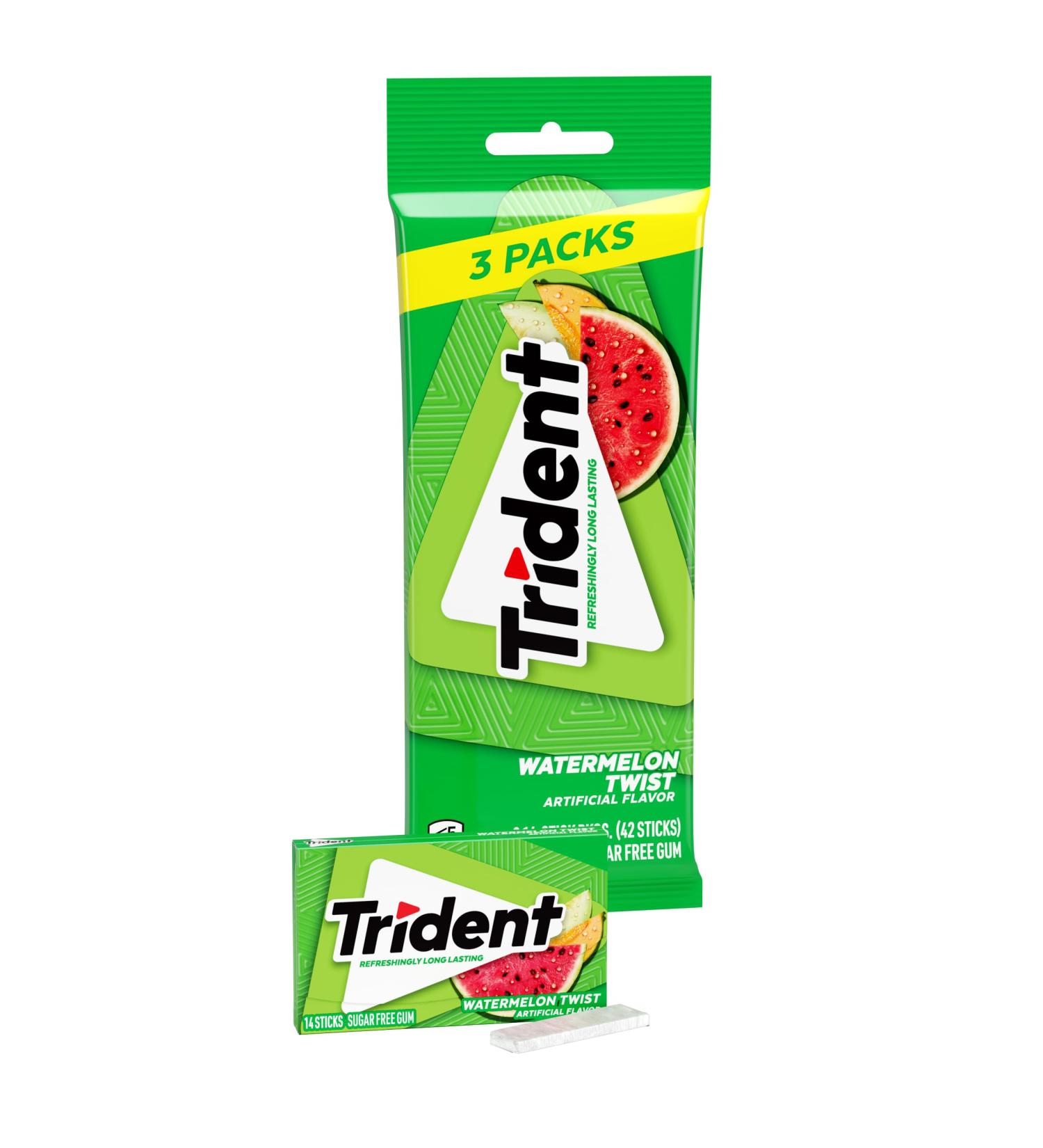 Trident Past que Twist Chewing Gum 14 B tonnets Lot de 3 - Buy Online on GoSupps.com