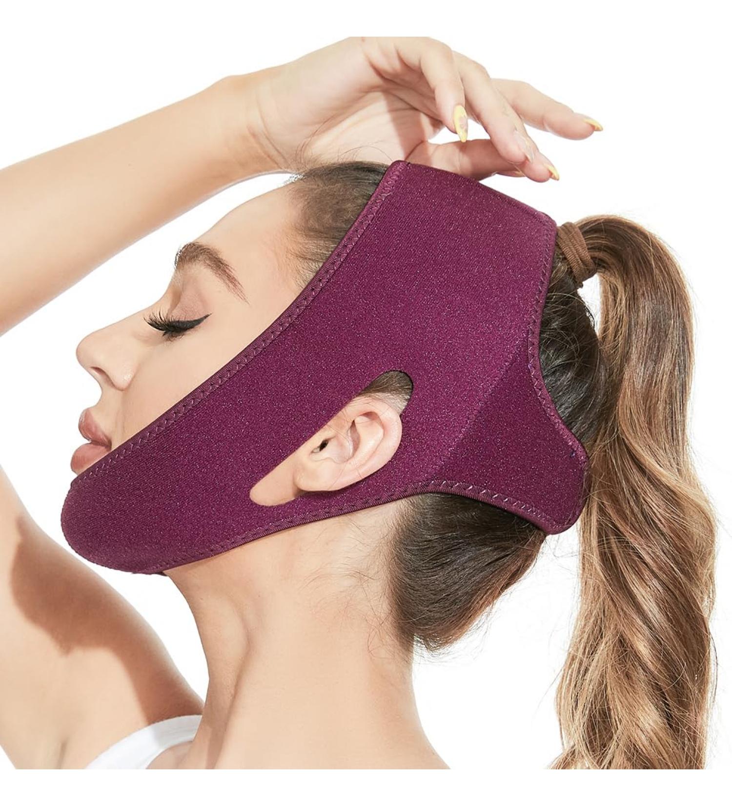 Women's Reusable Chin Strap Facial Double Chin Reducer - V Line Lifting Mask for Comfortable Face Contouring and Sagging Prevention - Buy Online on GoSupps.com