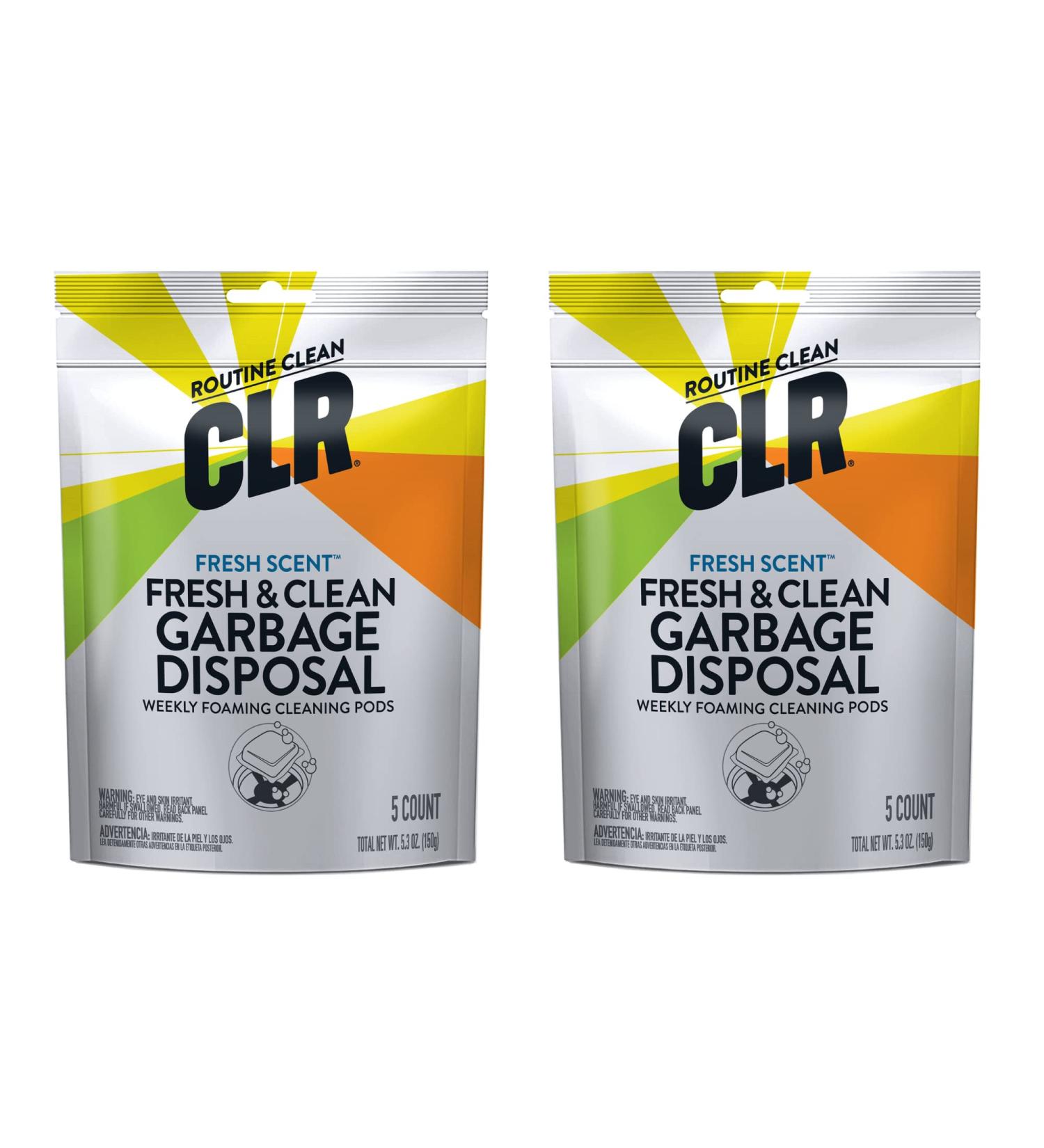 CLR Garbage Disposal Cleaner, 5 Pods (Packaging May Vary) - 2 Pack