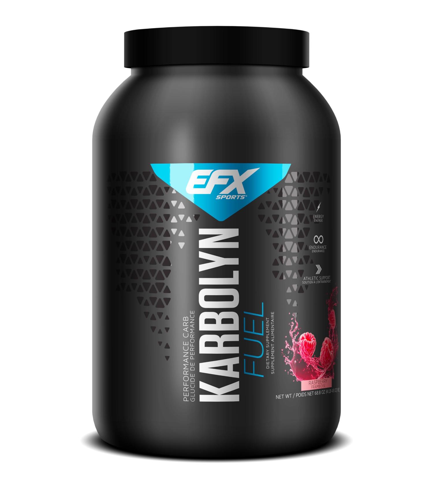 Karbolyn Fuel Complex Carbohydrate Post Workout & Pre Workout Powder Clinically Tested Intense Energy Supplement Shake Raspberry 4.4 LBS
