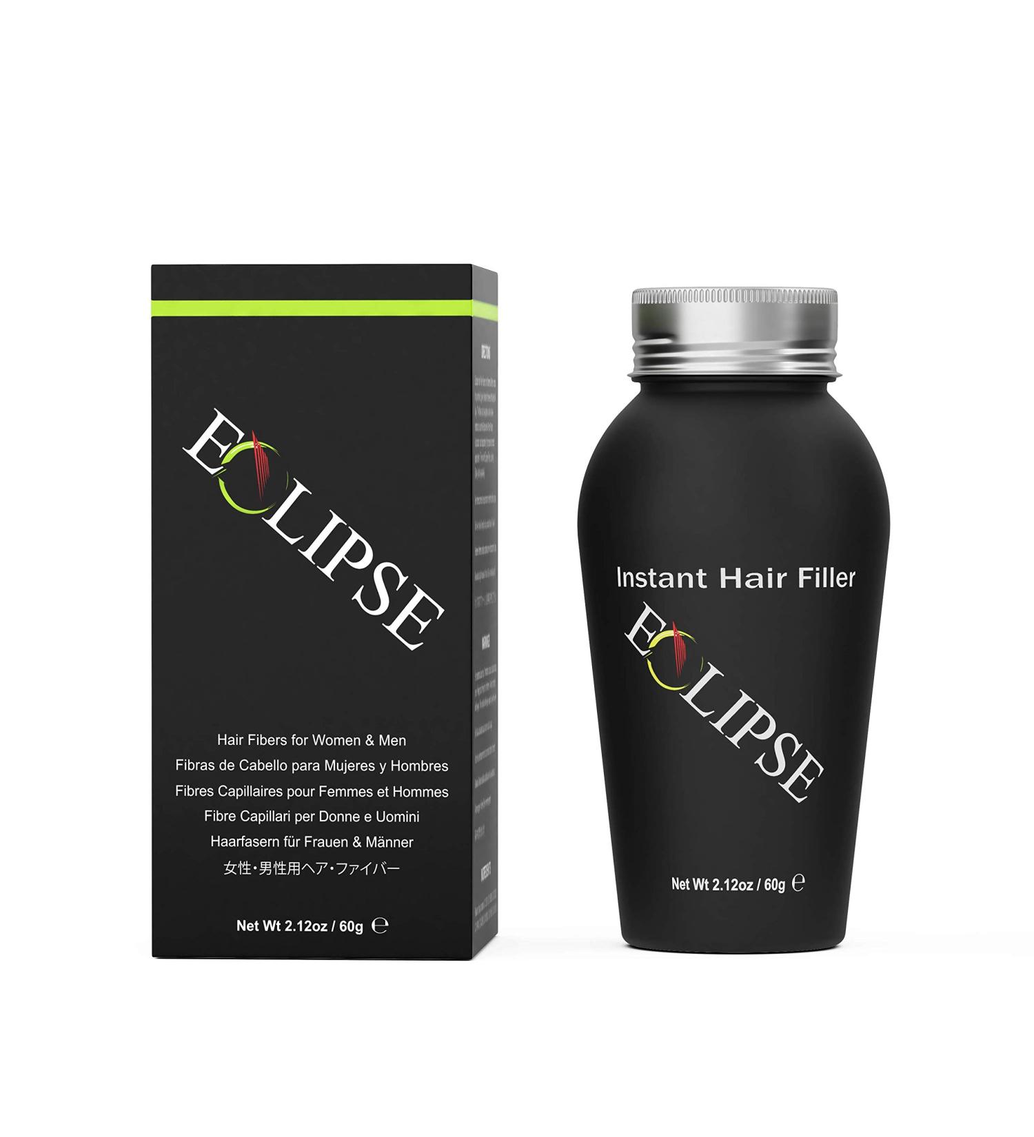 Dark Brown ECLIPSE Hair Fibers 60g - Instantly Conceal Hair Loss - Men & Women - 100% Undetectable - Buy Online on GoSupps.com