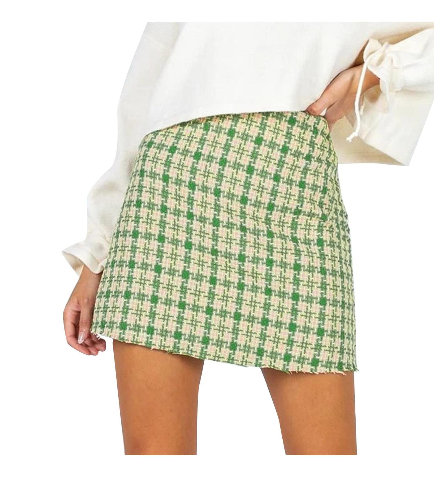 Buy Winter Ladies Tulle Skirt - Asymmetrical Boho Midi Skirt in Green | Trendy & Casual Long Skirts for Winter Fashion - Buy Online on GoSupps.com