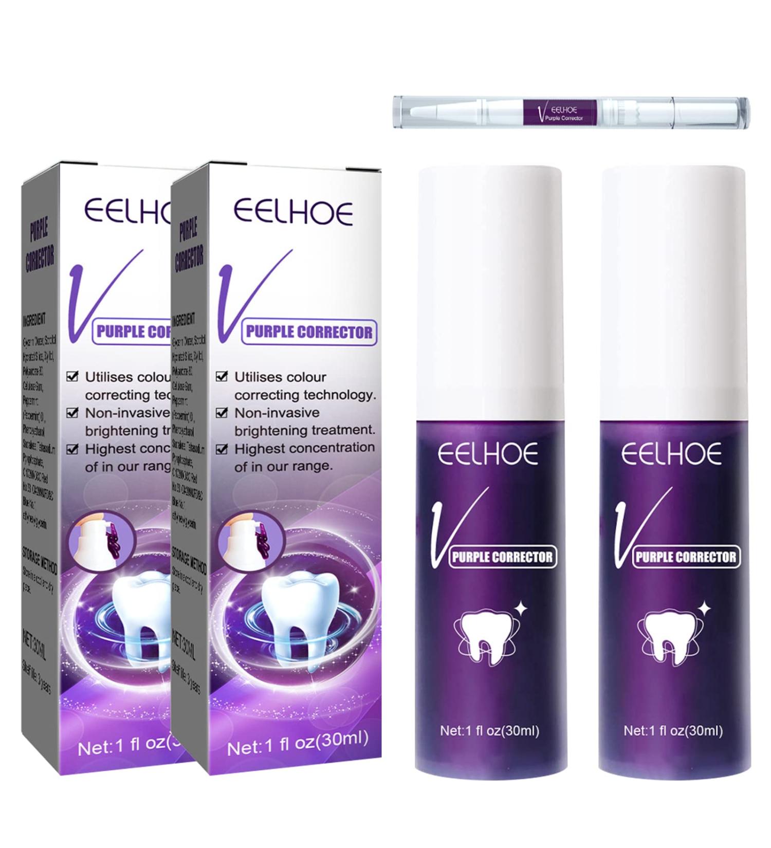 Purple Toothpaste 3 Pack - Color Corrector for Whiter Teeth | Frilla Foam Toothpaste for Color Correction - Buy Online on GoSupps.com