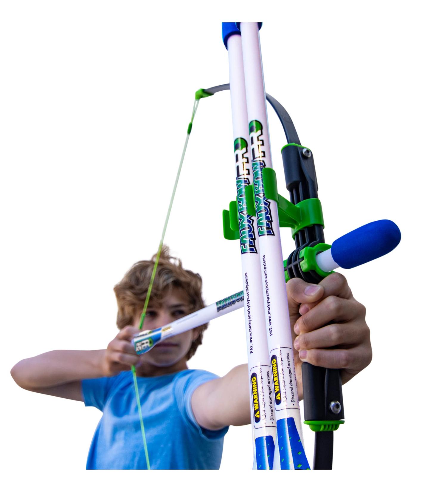 FAUX BOW Pro: Youth-Safe Patented Bow and Arrow Set | Shoots Over 200 Feet | Best Outdoor Toy for Fun Target Practice - Buy Online on GoSupps.com