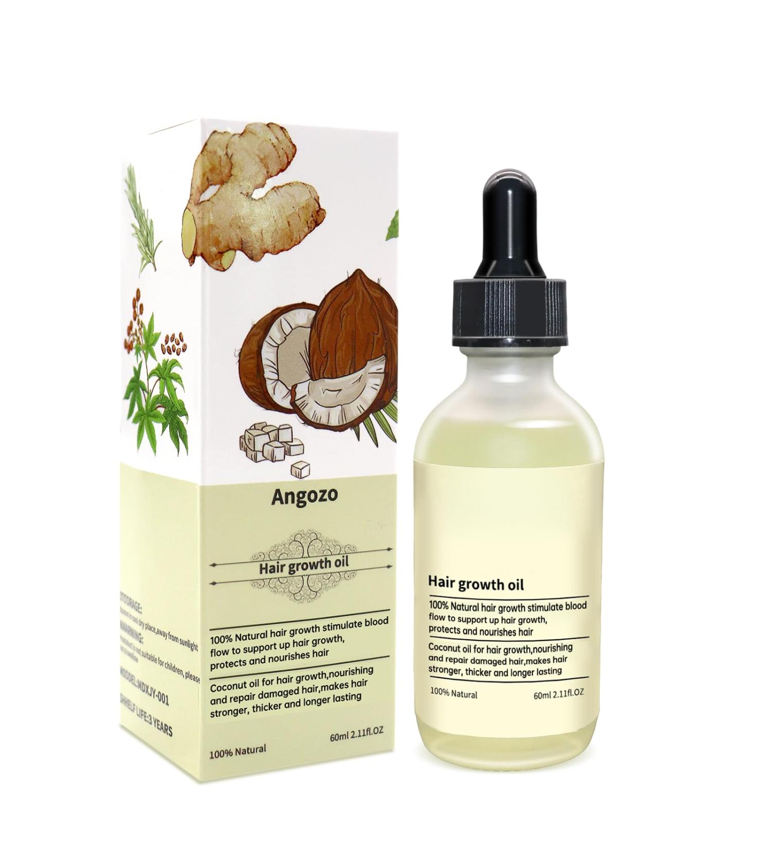 Veganic Hair Oil 100% Natural Hair Growth Oil With Caffeine Biotin Coconut Oil Argan Oil Rosemary Oil and Castor Oil for Hair Growth Thickening Hair Mask & Hair Loss Treatment 60ml orange - Buy Online on GoSupps.com